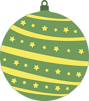 Groen Kersfeesversiering met Sterre Muurpapier