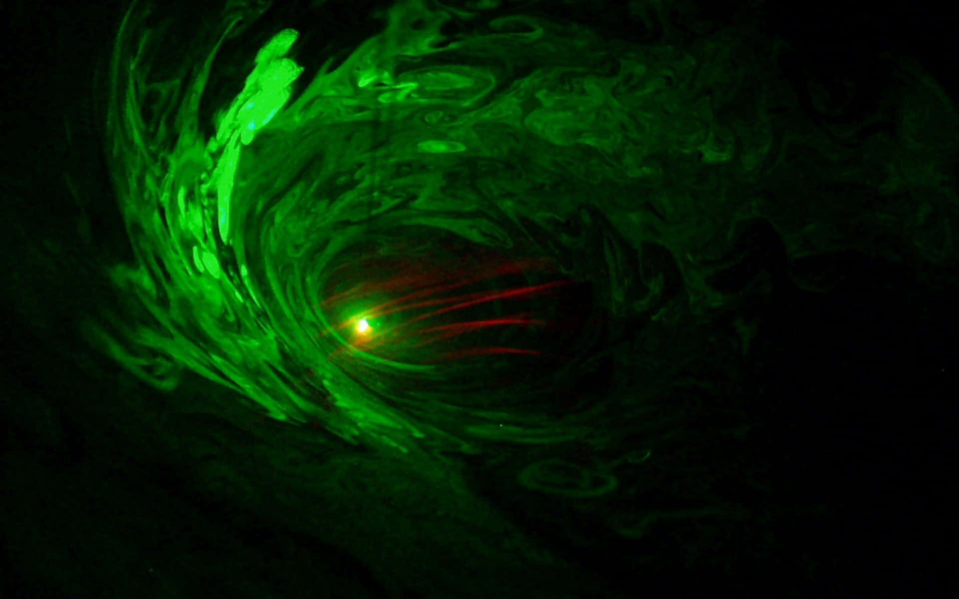 Groen LED-lig in tonnel Muurpapier