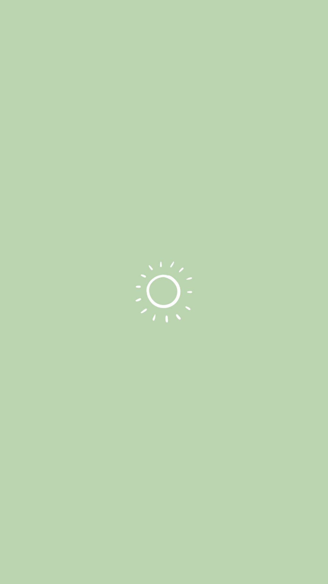 Groen Pastel iPhone Sonkuns Muurpapier