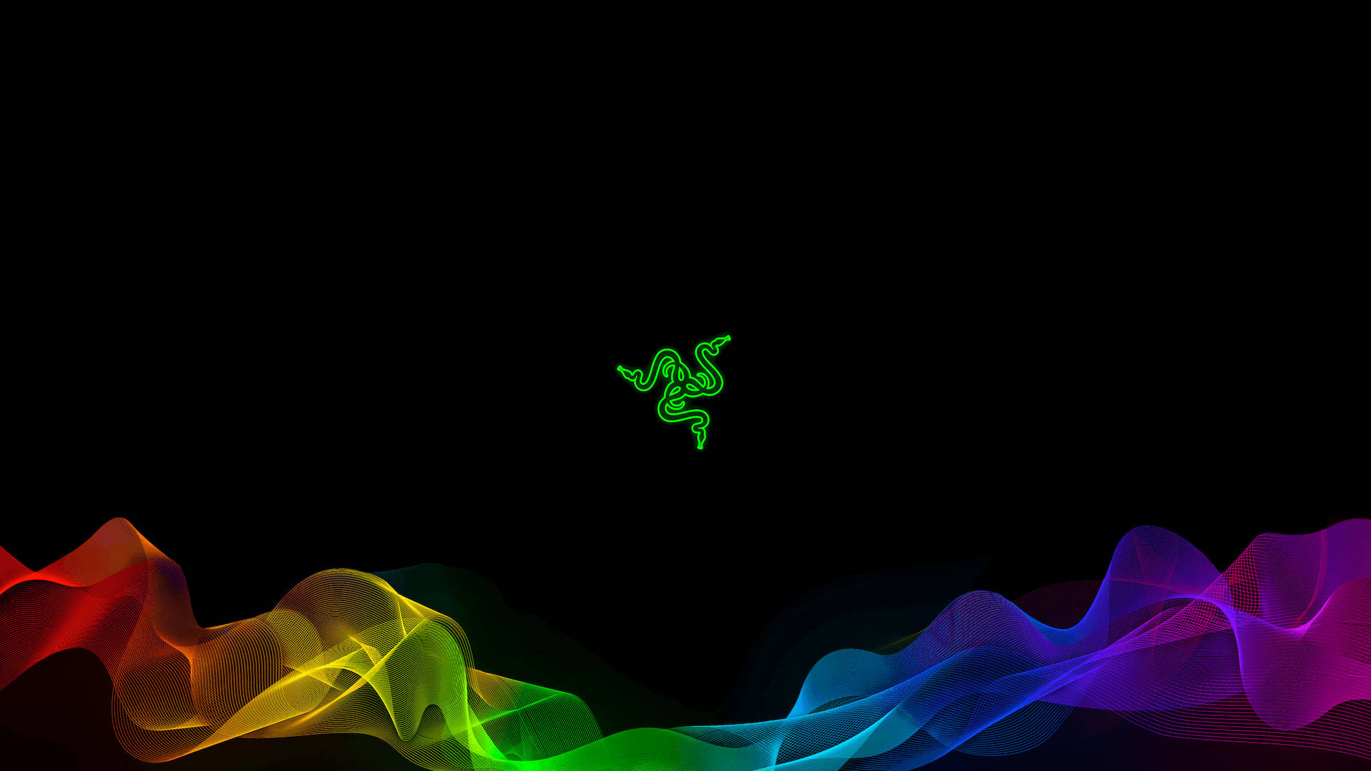 Groen Razer RGB 4K Muurpapier