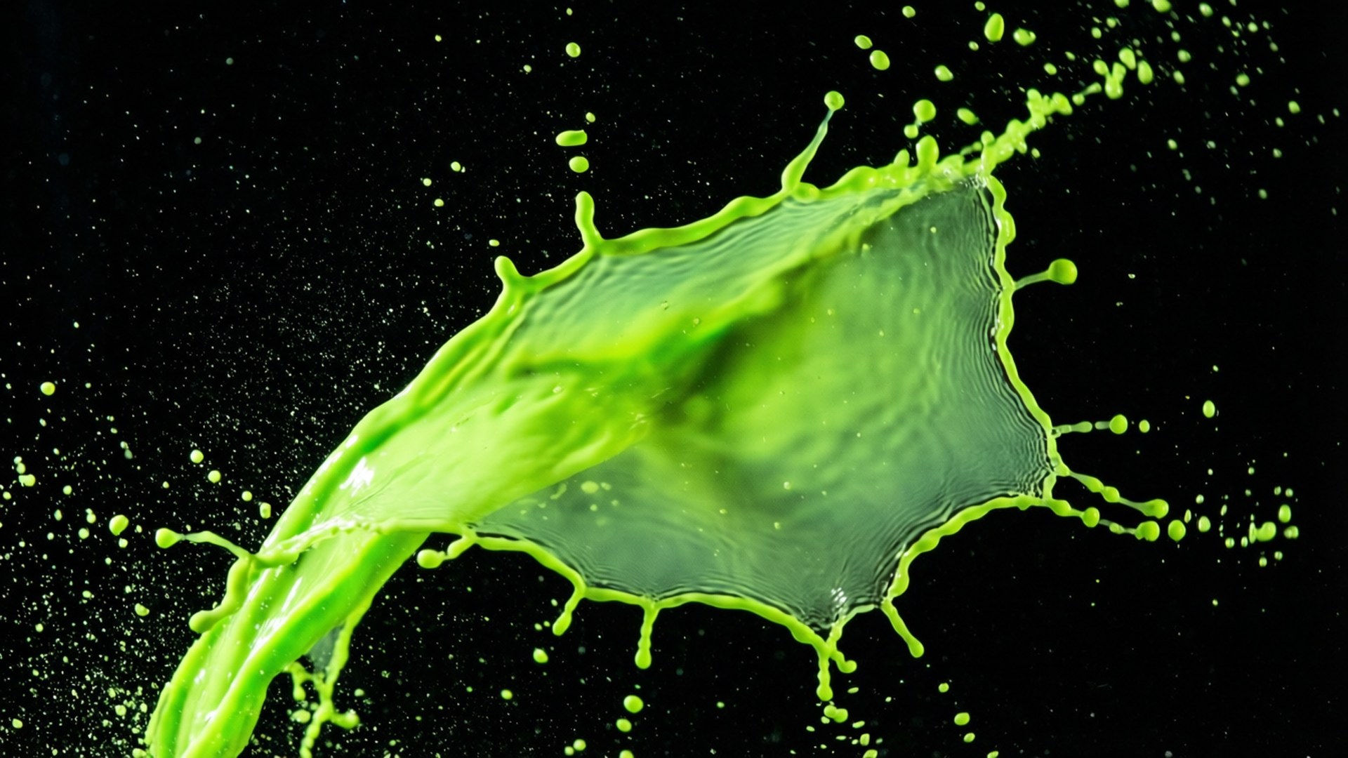 Groen Spatsel Muurpapier