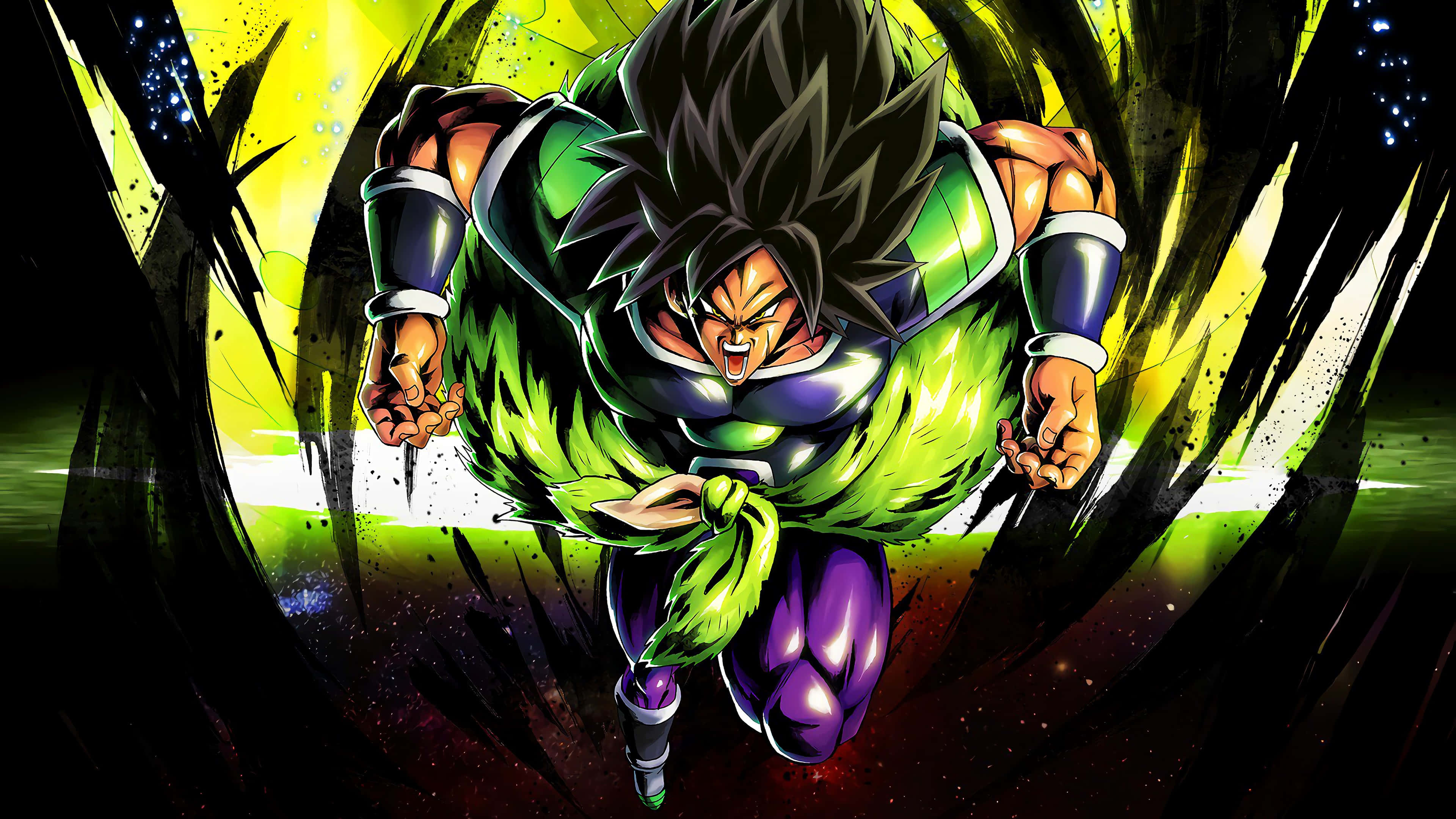 Groen Swart Dragon Ball Super Prent Muurpapier