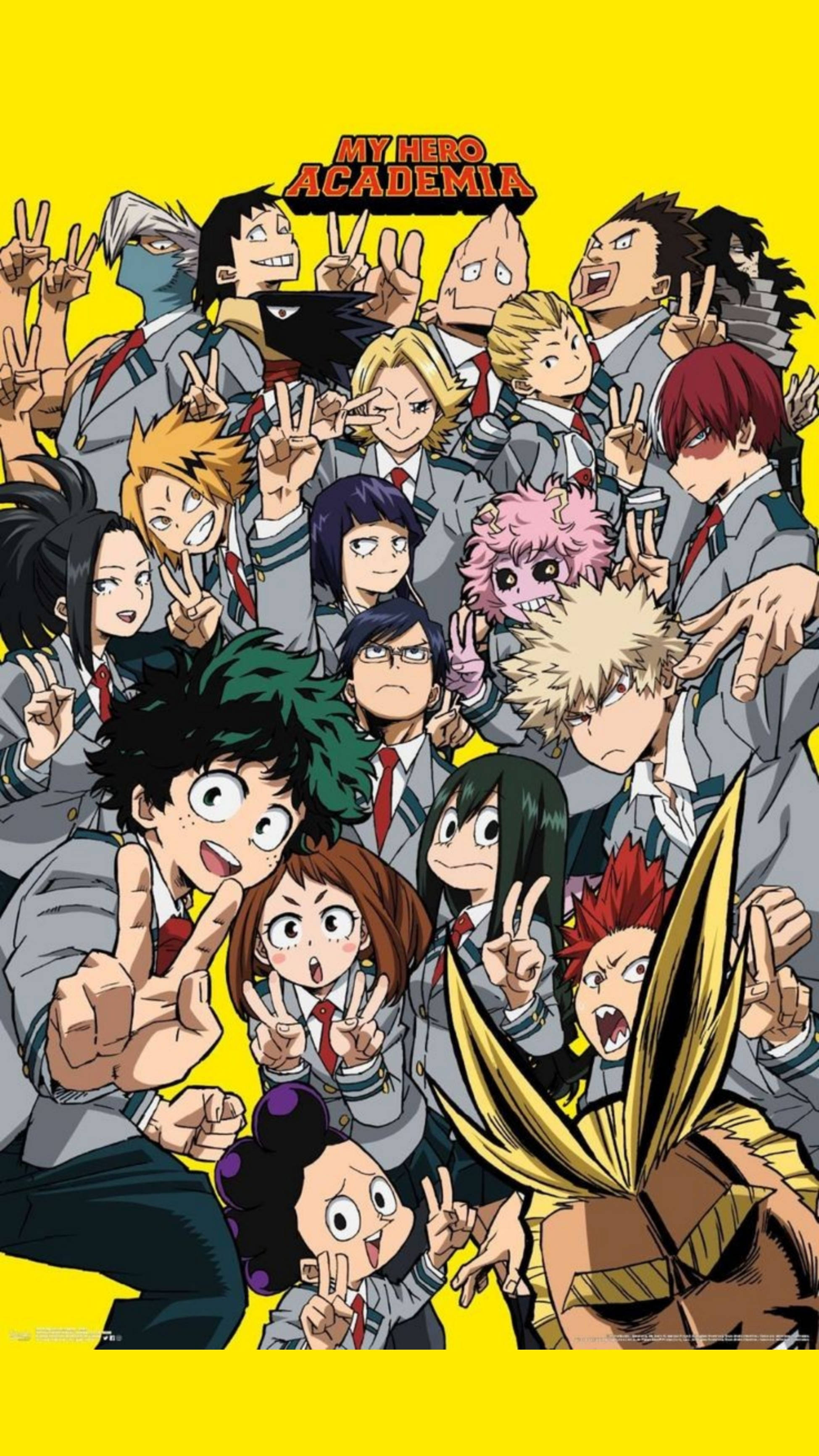 Groep Plakkaat My Hero Academia iPhone Muurpapier