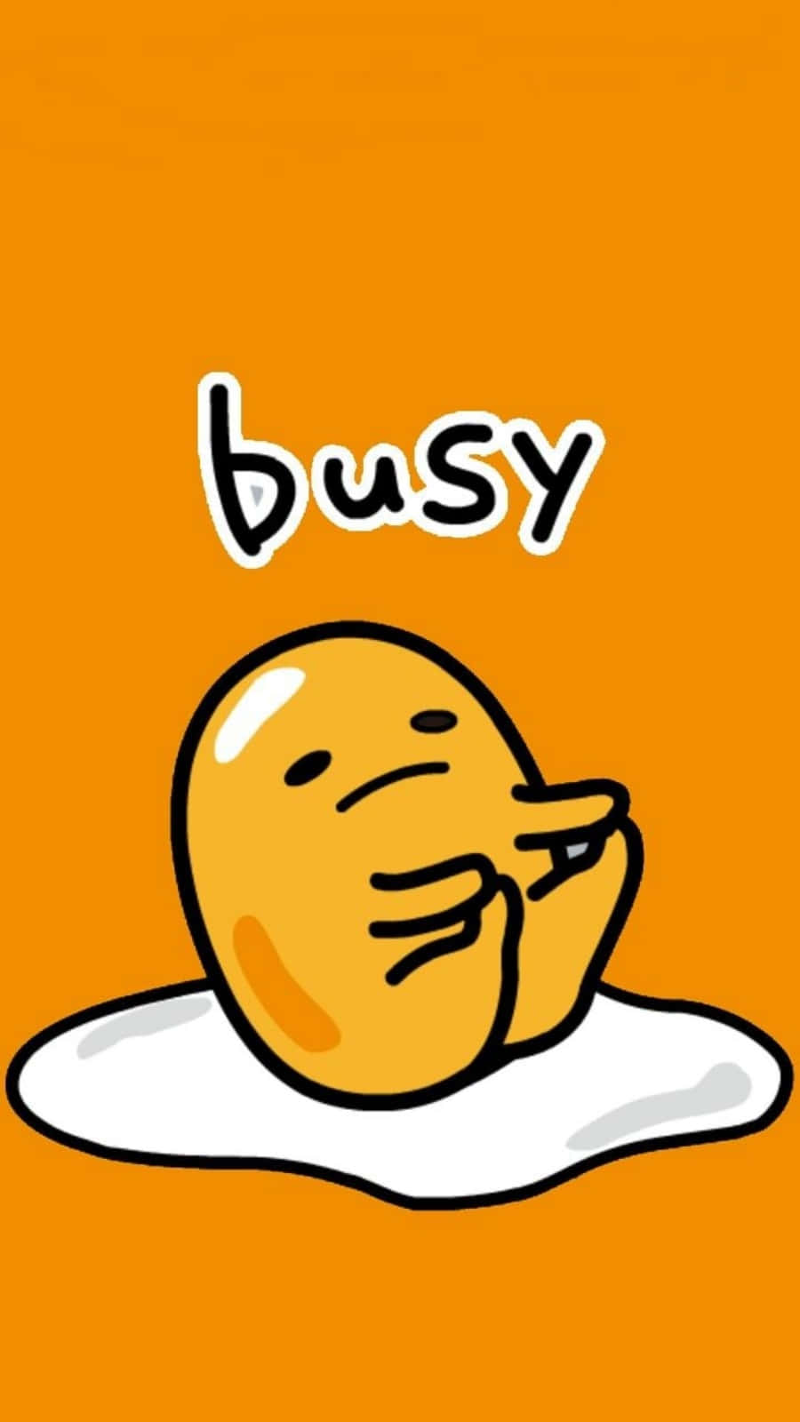 Groot Gudetama Besig om Tone aan te Raak Muurpapier