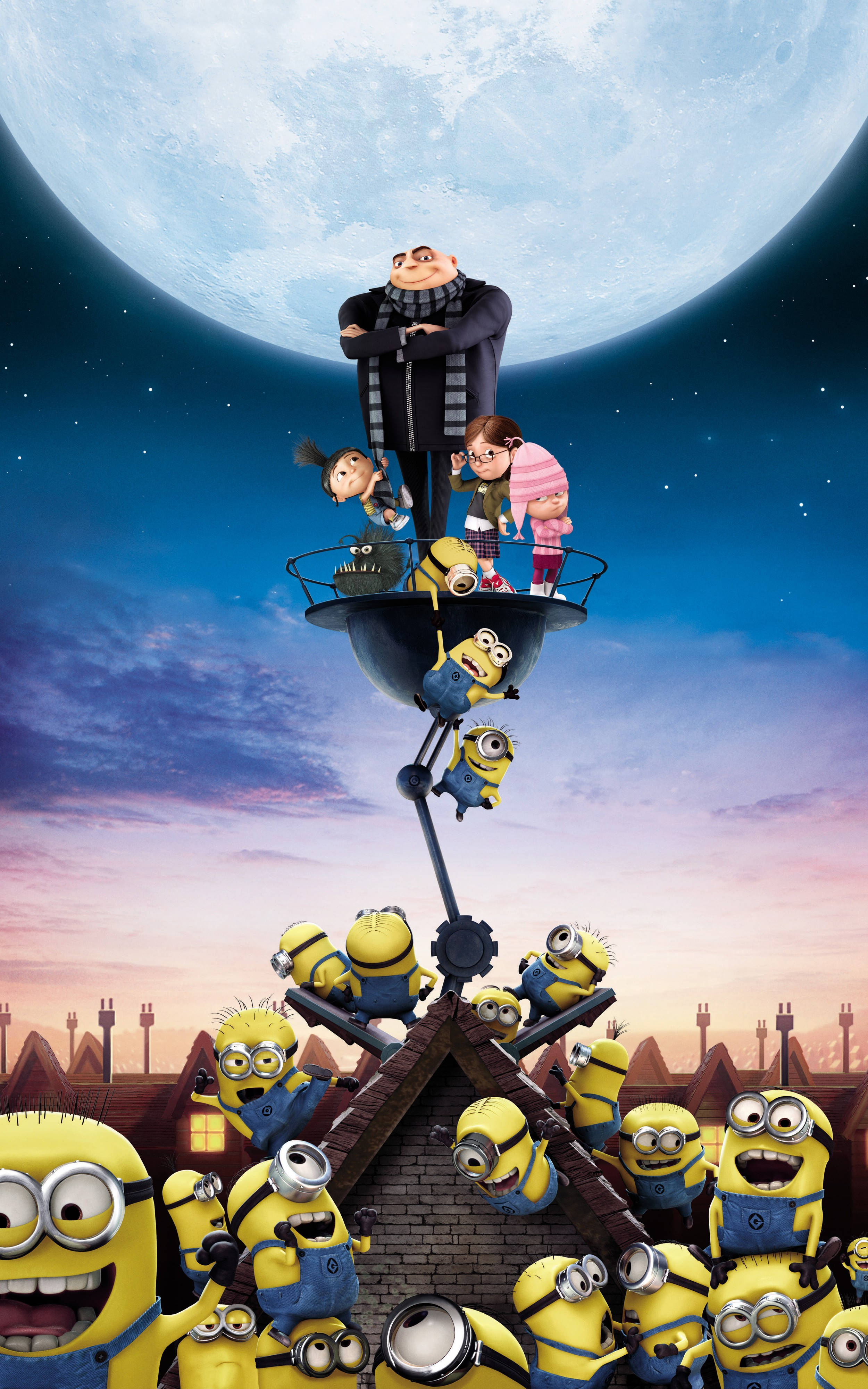 Gru Meisies En Minions Muurpapier