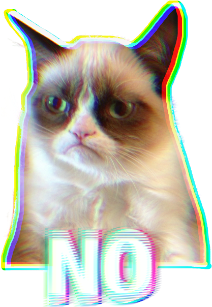Grumpy_Cat_Glitch_Art_N_O_Meme.PNG Muurpapier
