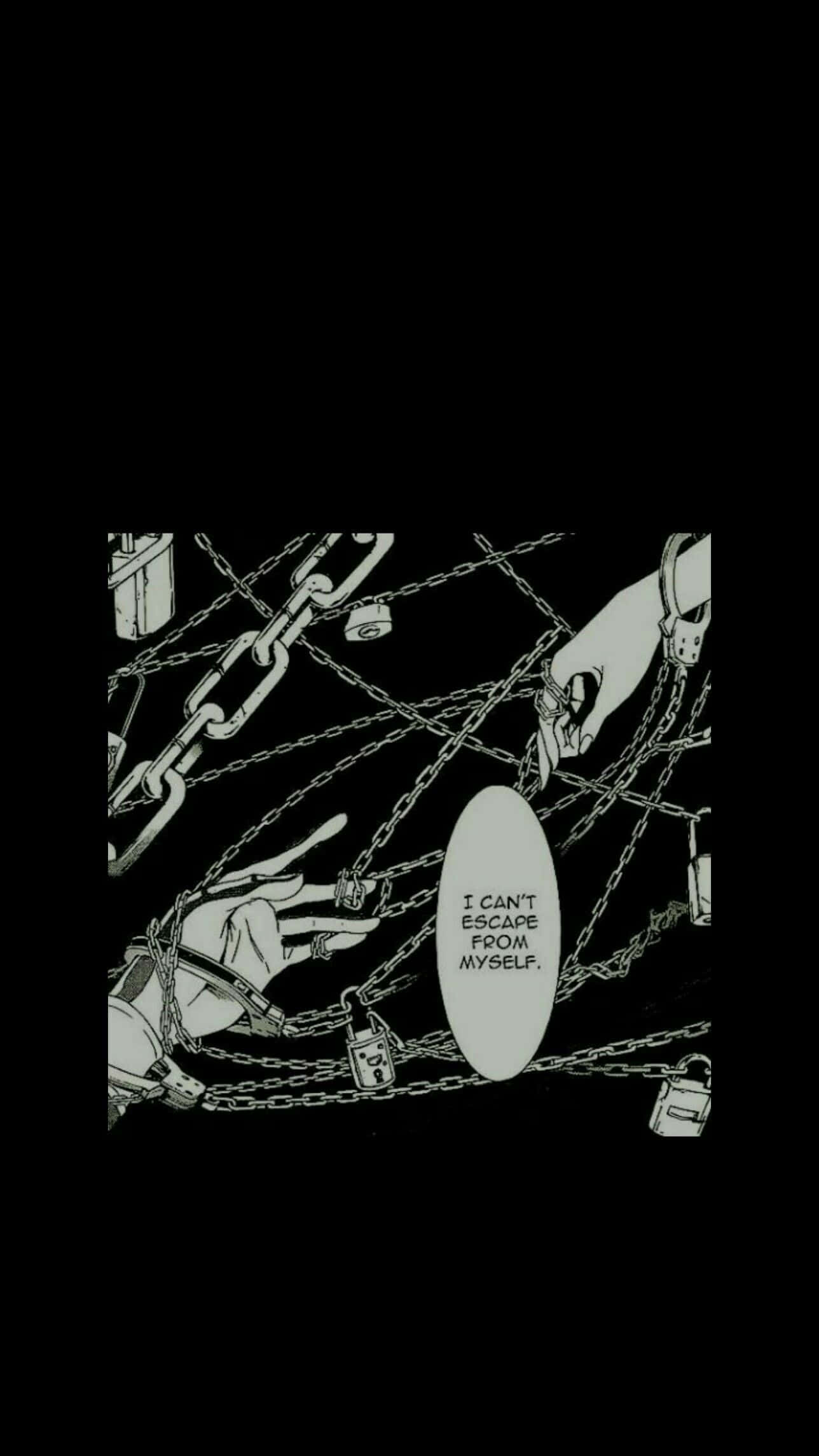 Grunge Anime Manga Paneel Kettings Muurpapier