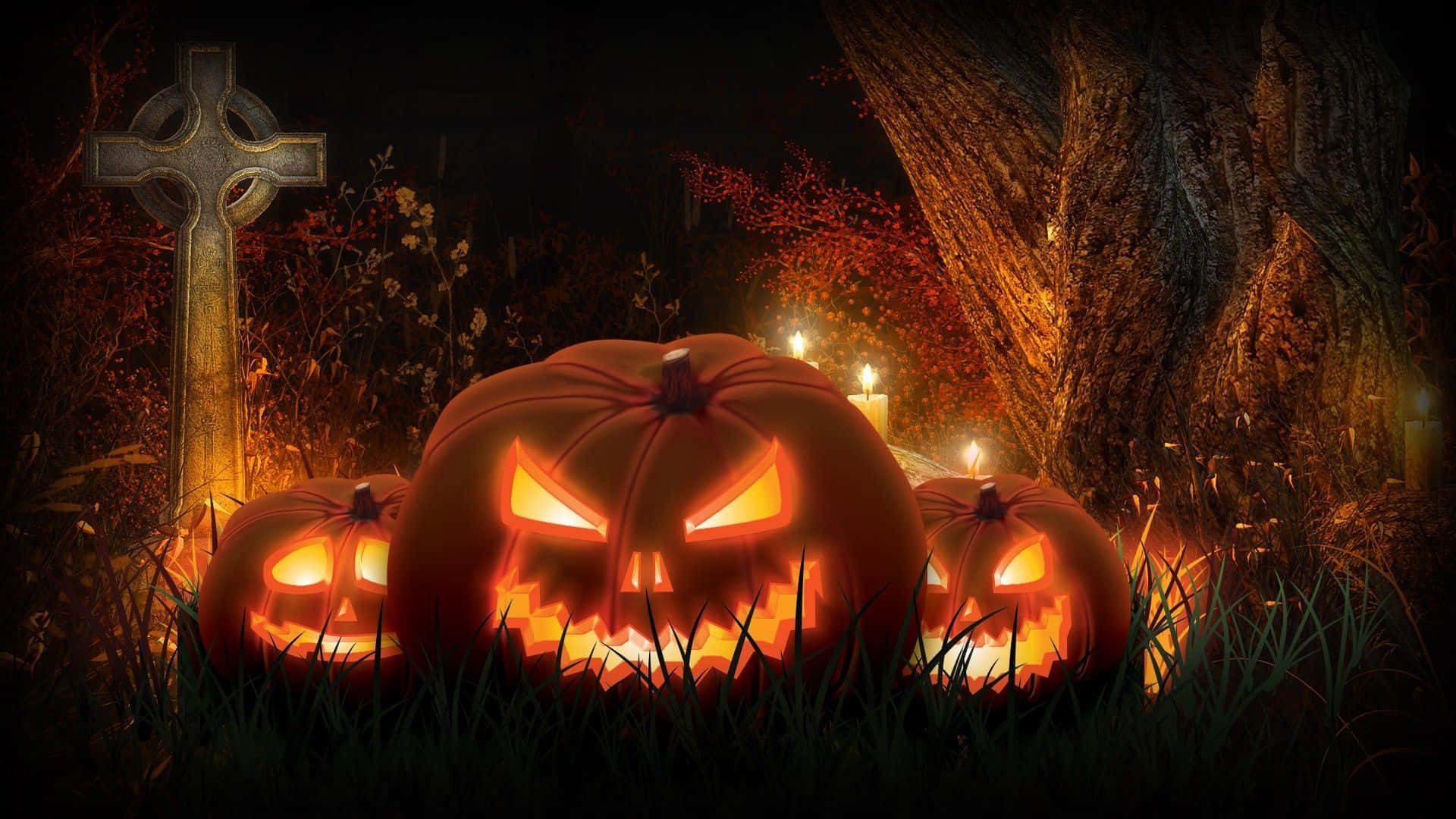 Gruselige Halloween Agtergrond Muurpapier