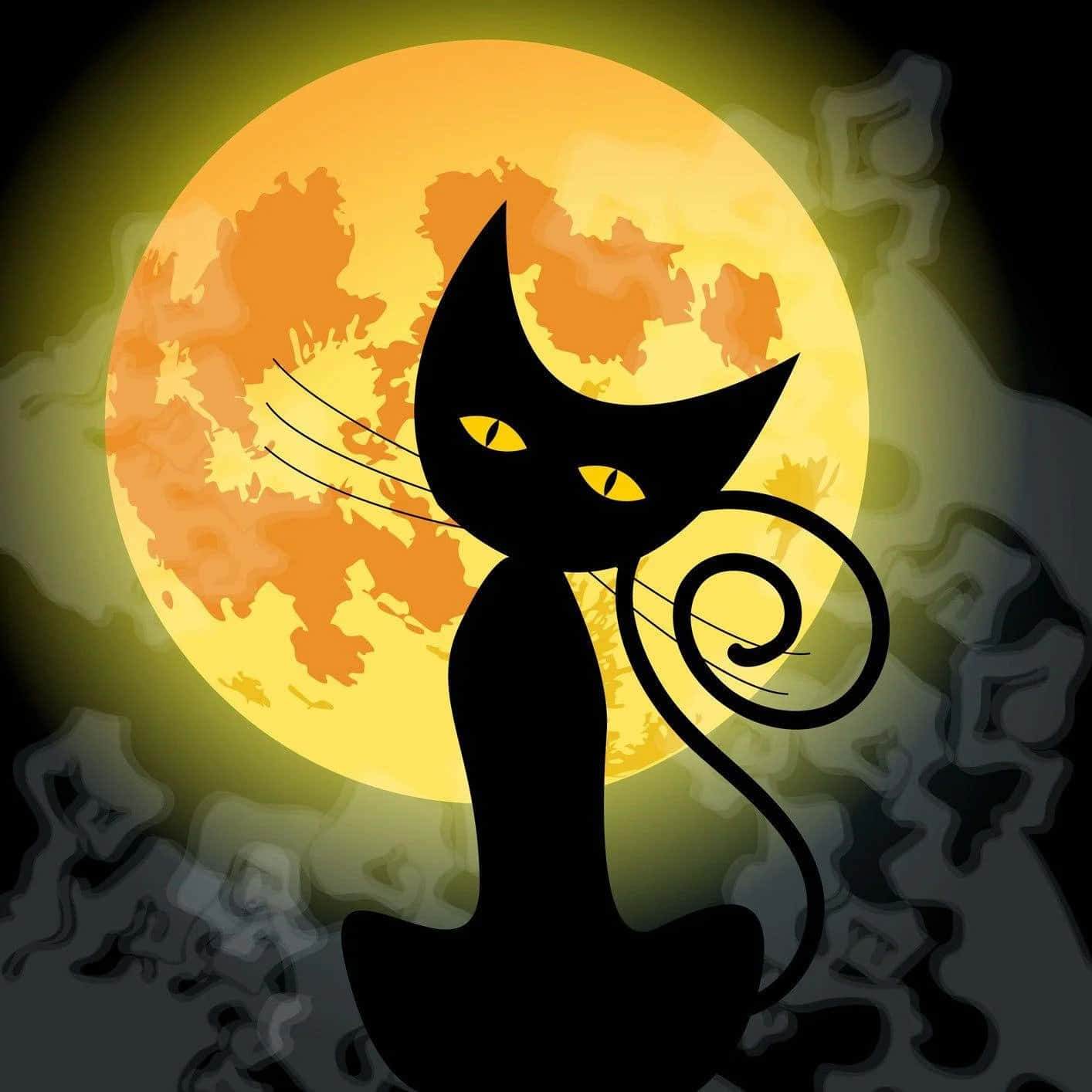 Gruselige Halloween prente Muurpapier