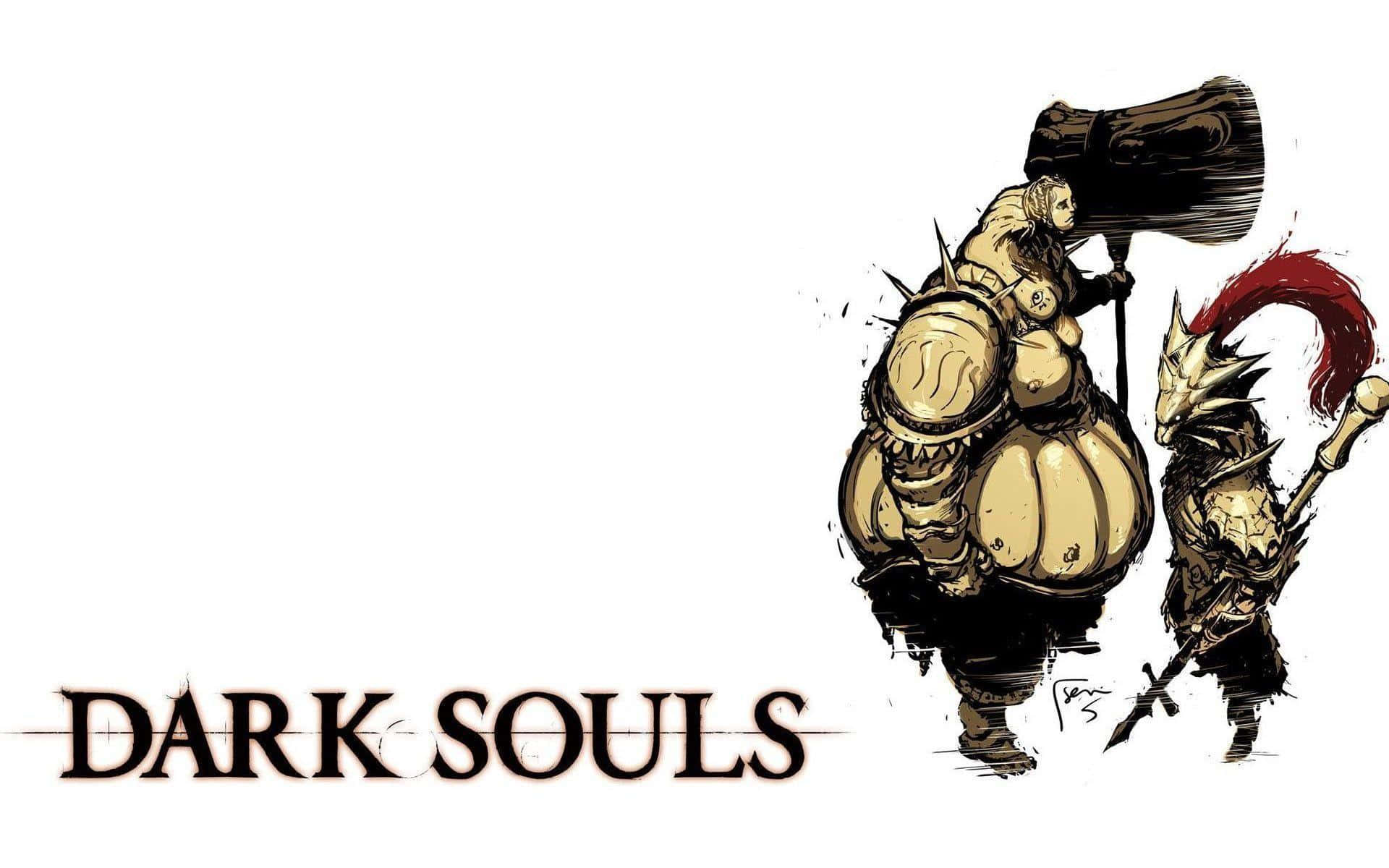Gryp jou lot in die mitiese wêreld van Dark Souls Muurpapier