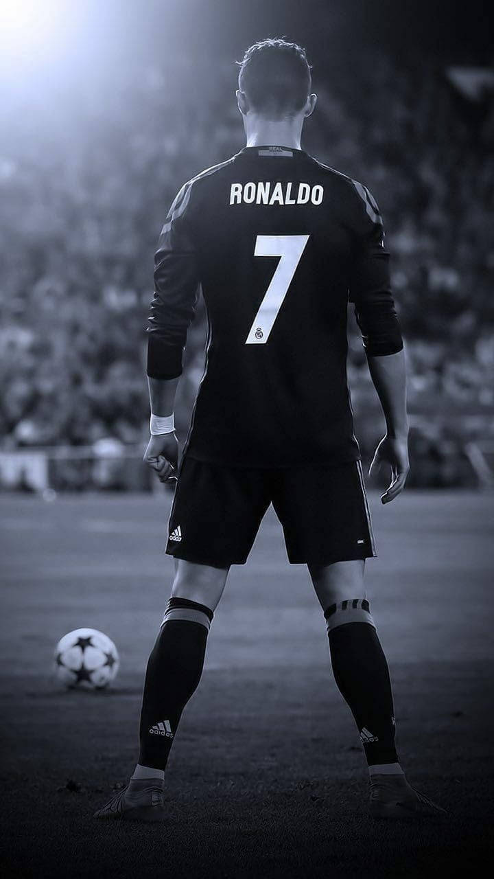 Grys skaal Cristiano Ronaldo HD Sokker Muurpapier