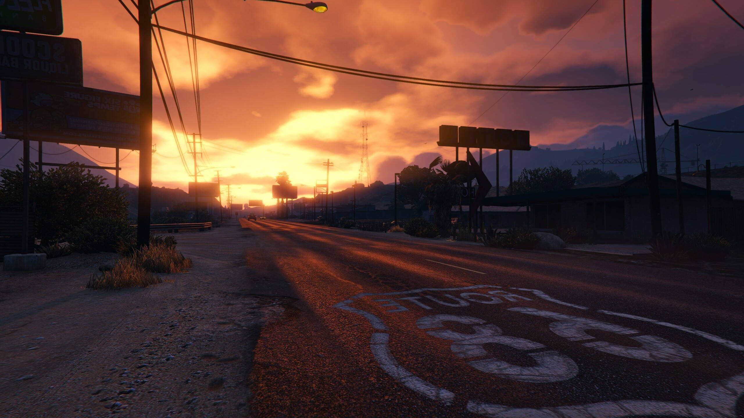 GTA 5 2560x1440 Roete 68 Muurpapier