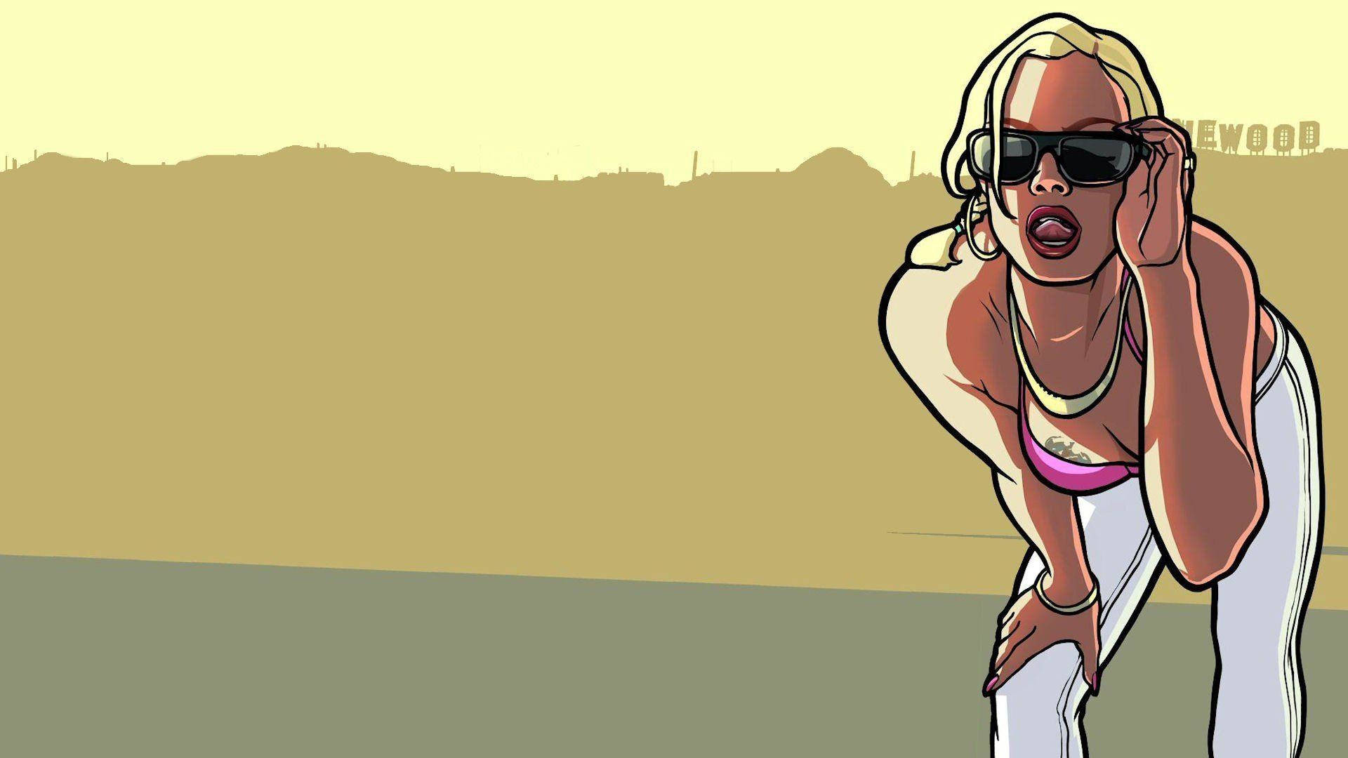 GTA SA 4K Blonde Meisie Muurpapier