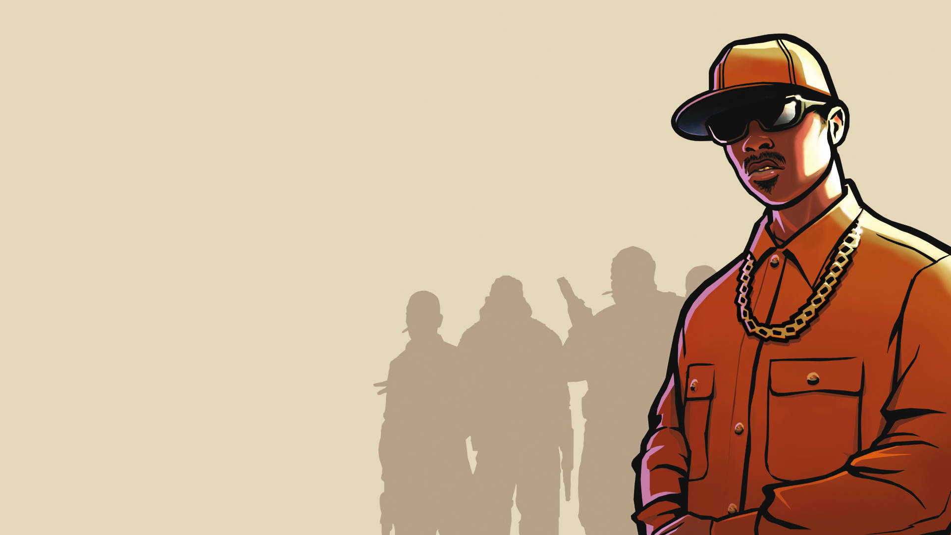 GTA SA 4K Swart Man in Oranje