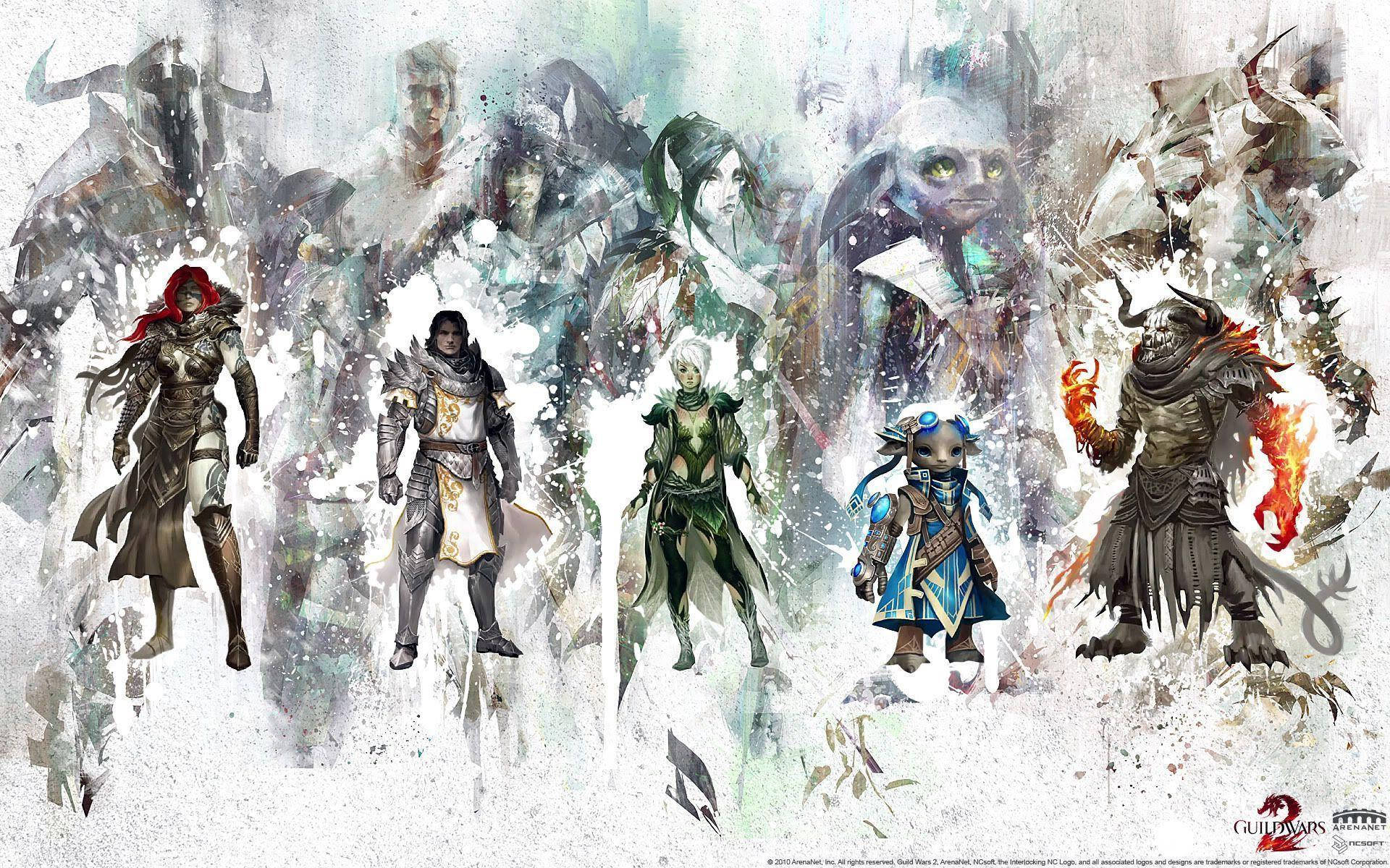 Guild Wars 2 Abstrakte Kuns Muurpapier