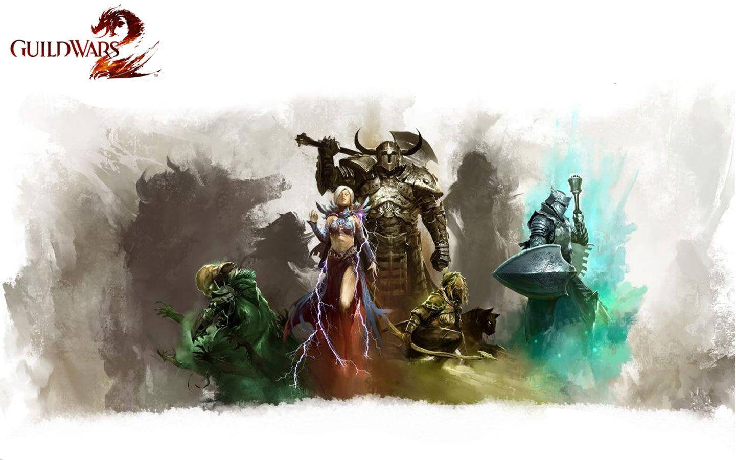 Guild Wars 2 Grys Abstrak Muurpapier