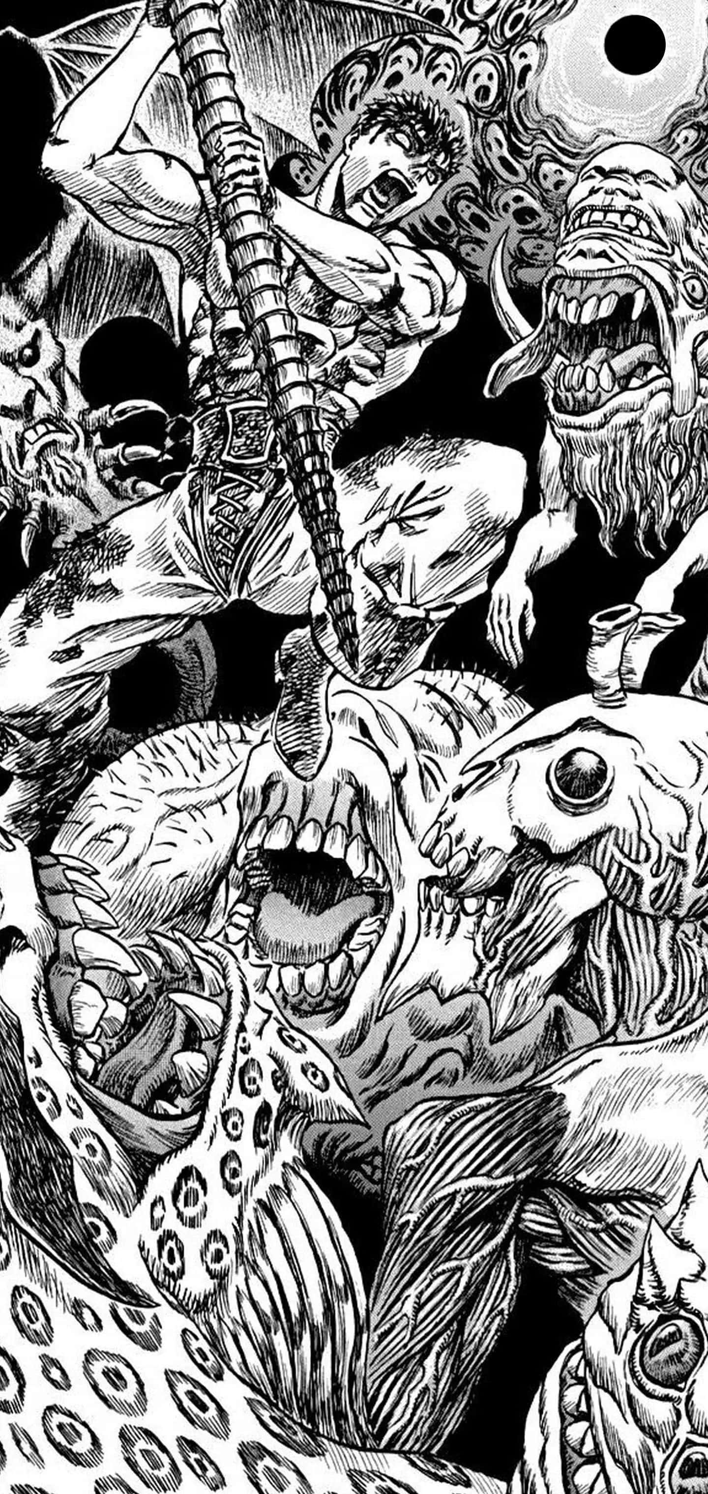 "Guts, die Swart Swerwer van die Berserk Manga" Muurpapier