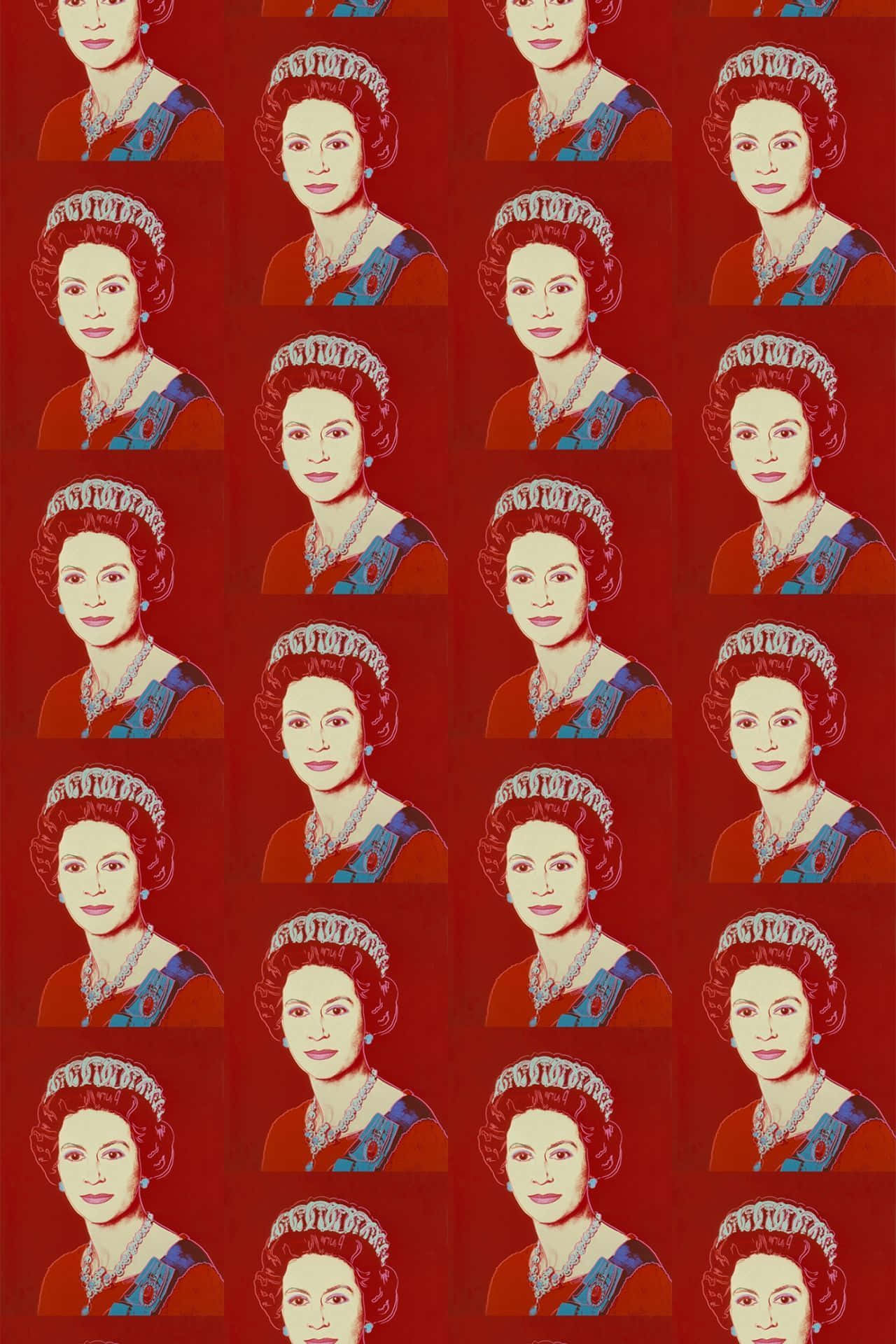 Haar Koninklike Hoogheid, Koningin Elizabeth II in koninklike drag Muurpapier