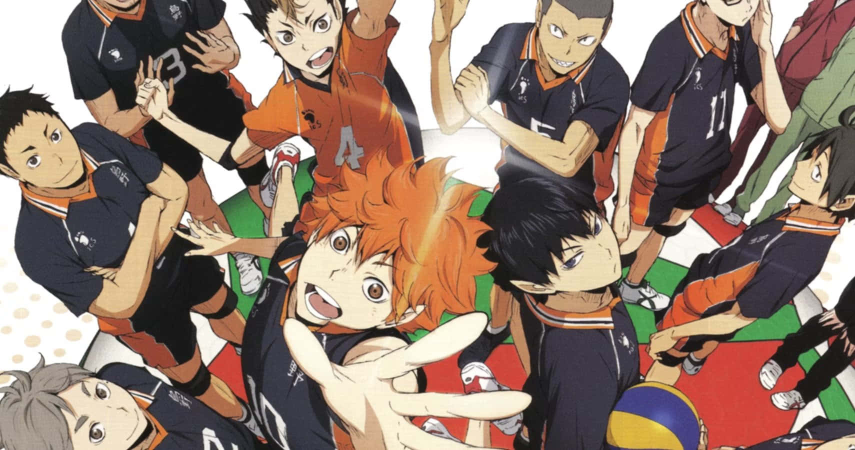 Haikyuu Shoyo Hinata Vlugbal Span Prent Muurpapier