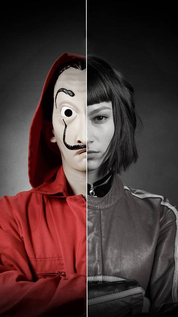Half Portret van Tokyo uit Money Heist Muurpapier