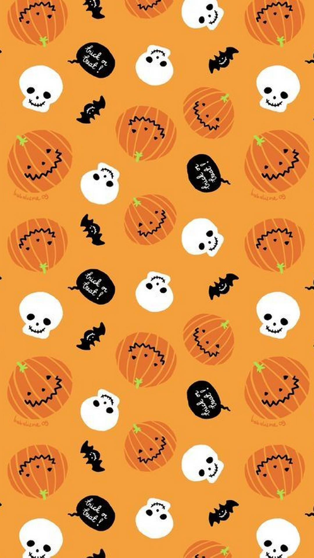 Hallaween-tema vir iPhone Muurpapier