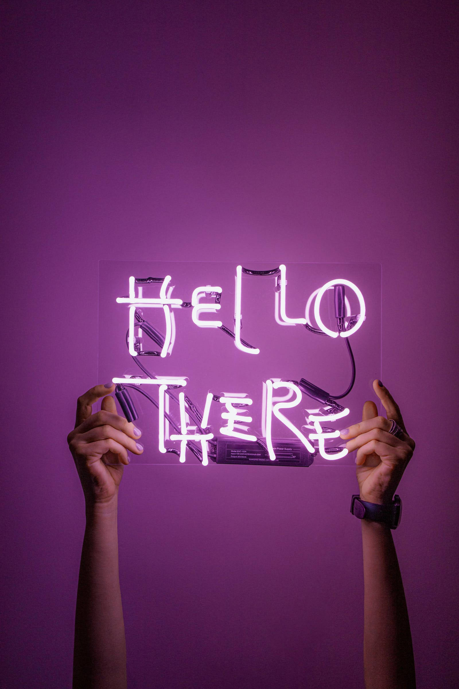 Hallo Daar Neon iPhone Muurpapier