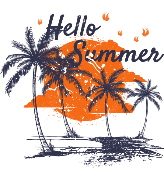 Hallo Somer Tropiese Grafika Muurpapier