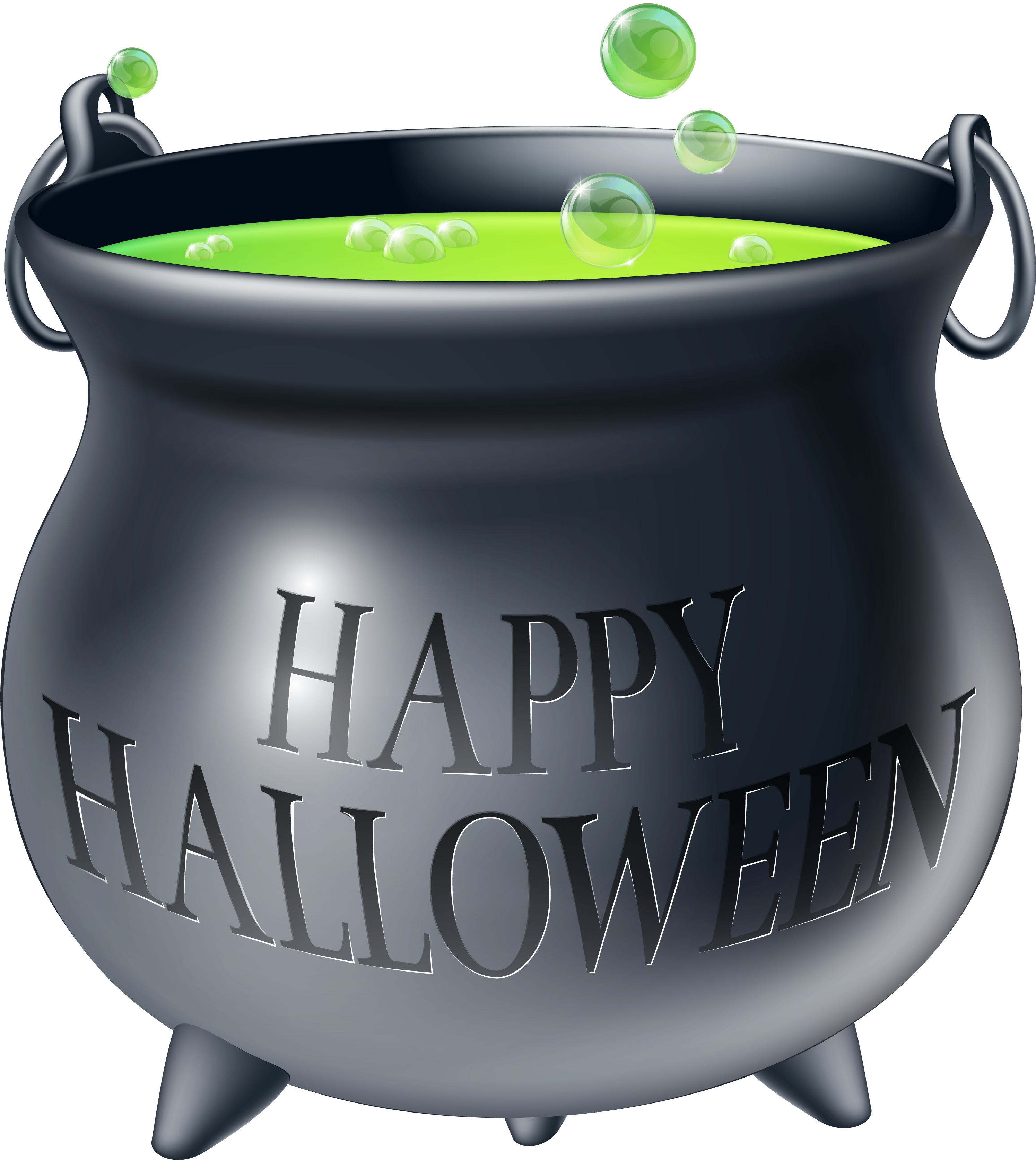 Halloween-ketel met Borrelende Groen Tower Muurpapier