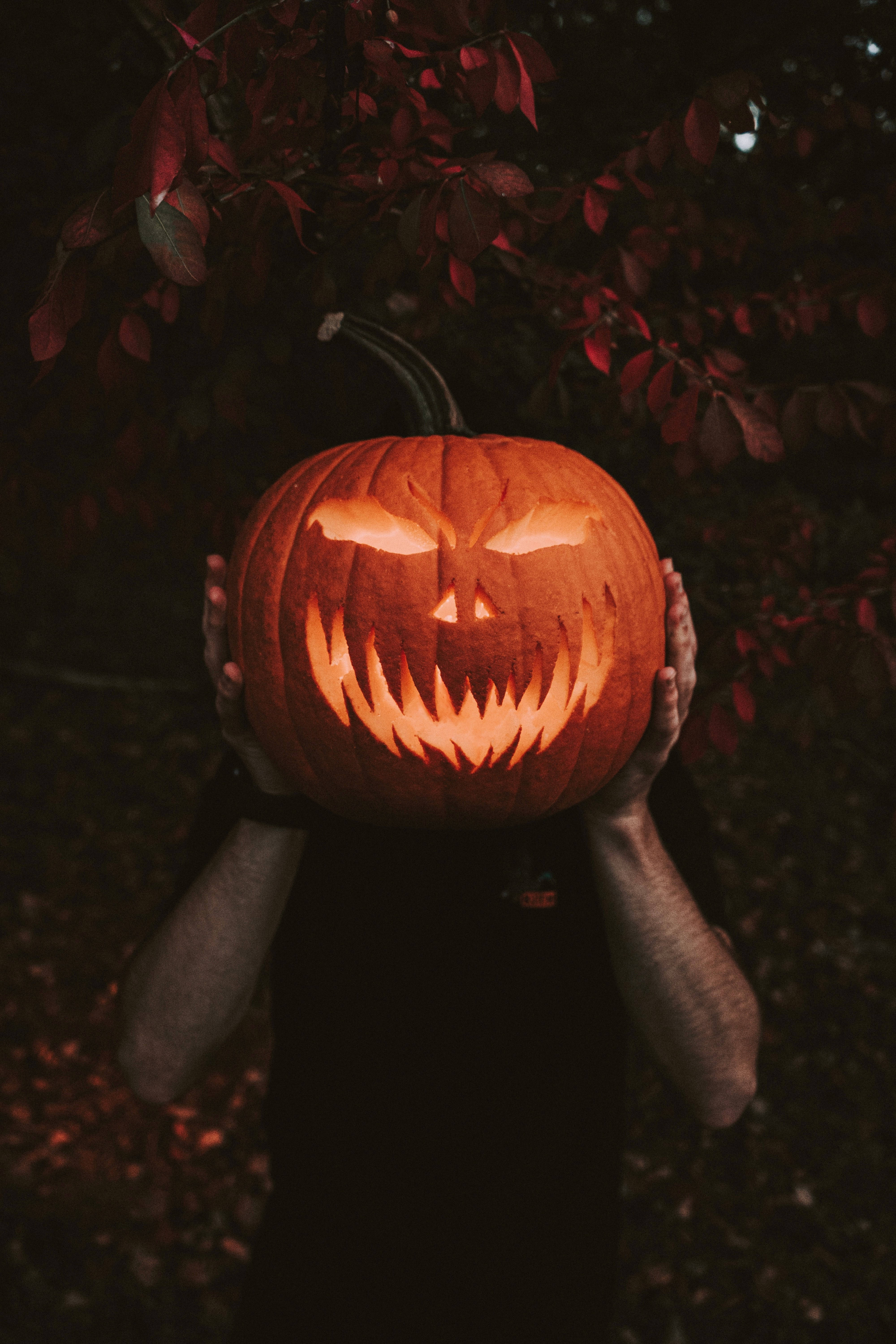 Halloween Pampoen Selfoon Prent Muurpapier