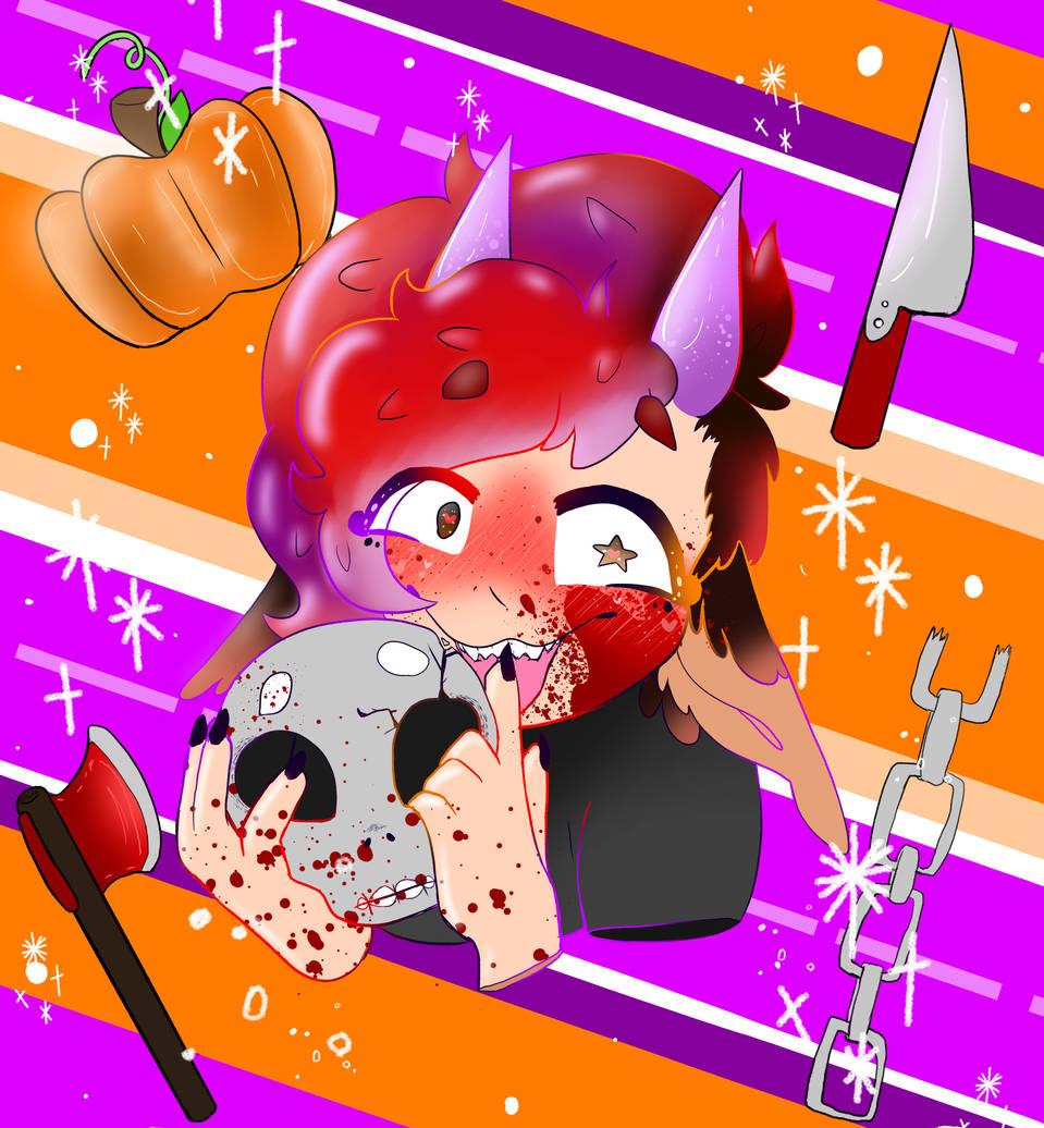 Halloween PFP Oulike Kind Wat Skedel Vashou Muurpapier