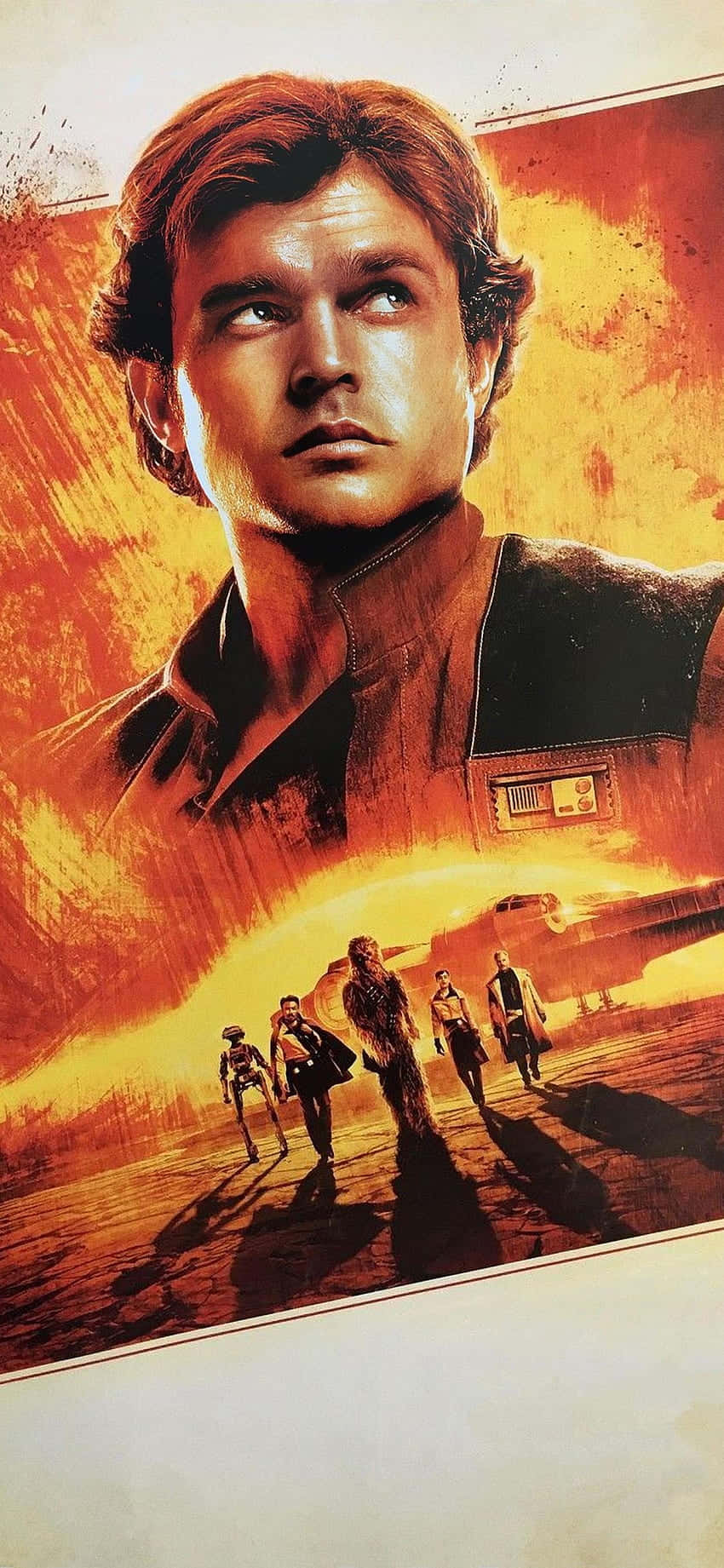 Han Solo en Chewbacca in Solo: 'n Star Wars-storie Muurpapier