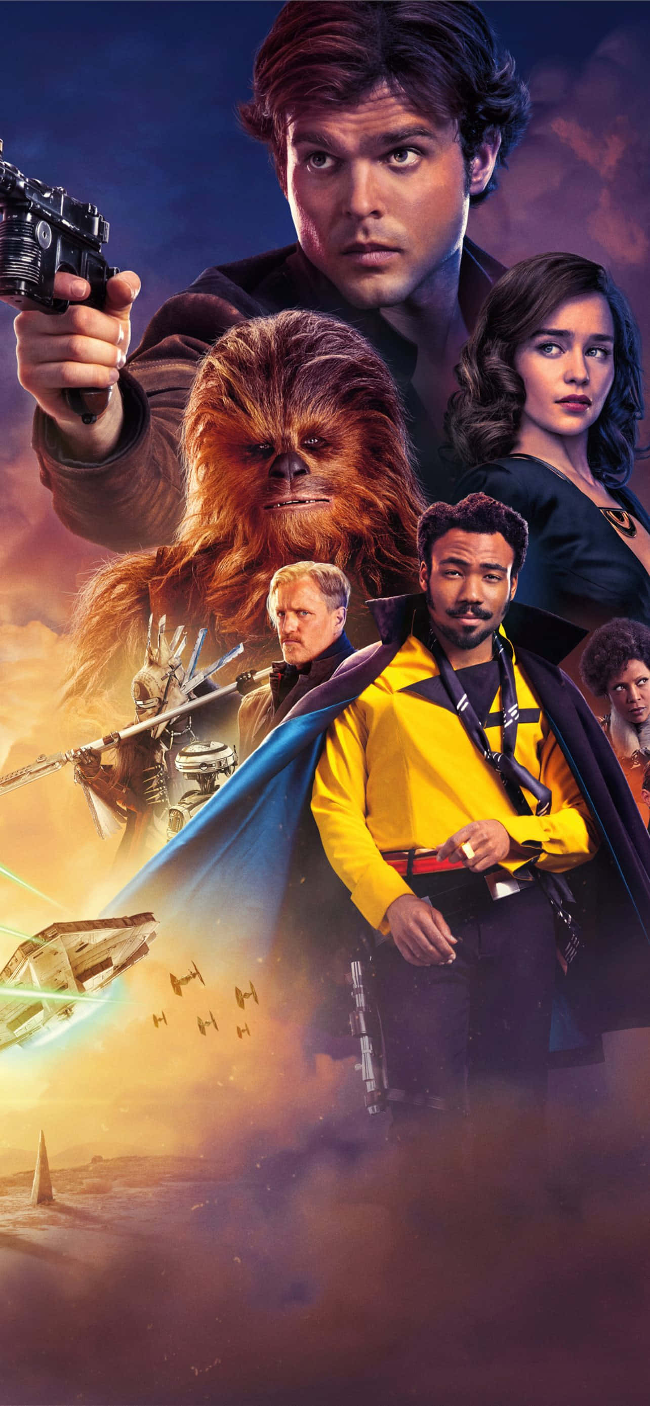 Han Solo en sy span in aksie Muurpapier
