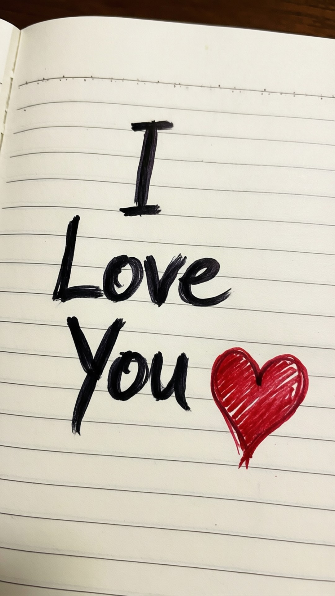 Handgeskrewe Liefdesboodskap Muurpapier