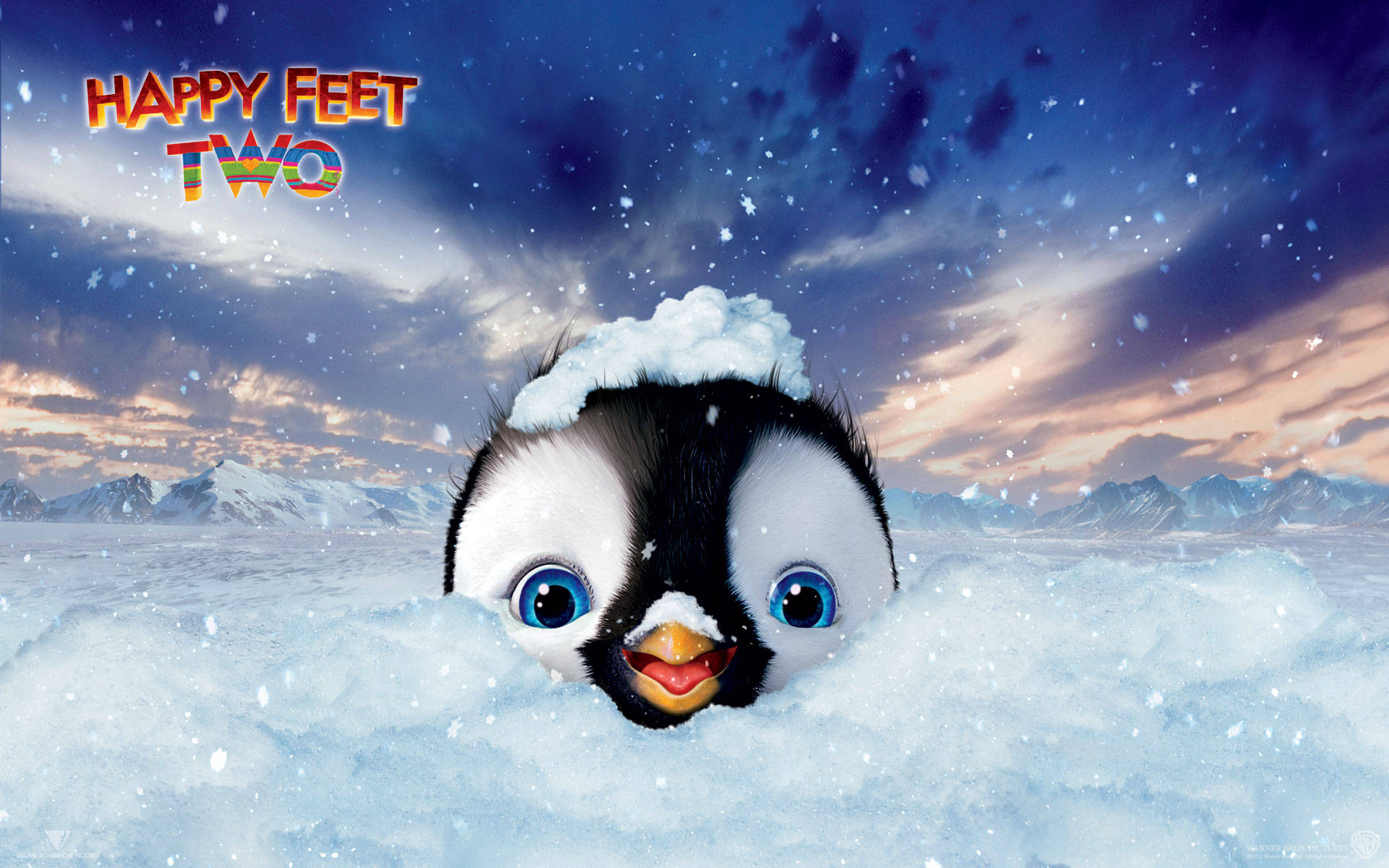 happy feet twee agtergronde Muurpapier