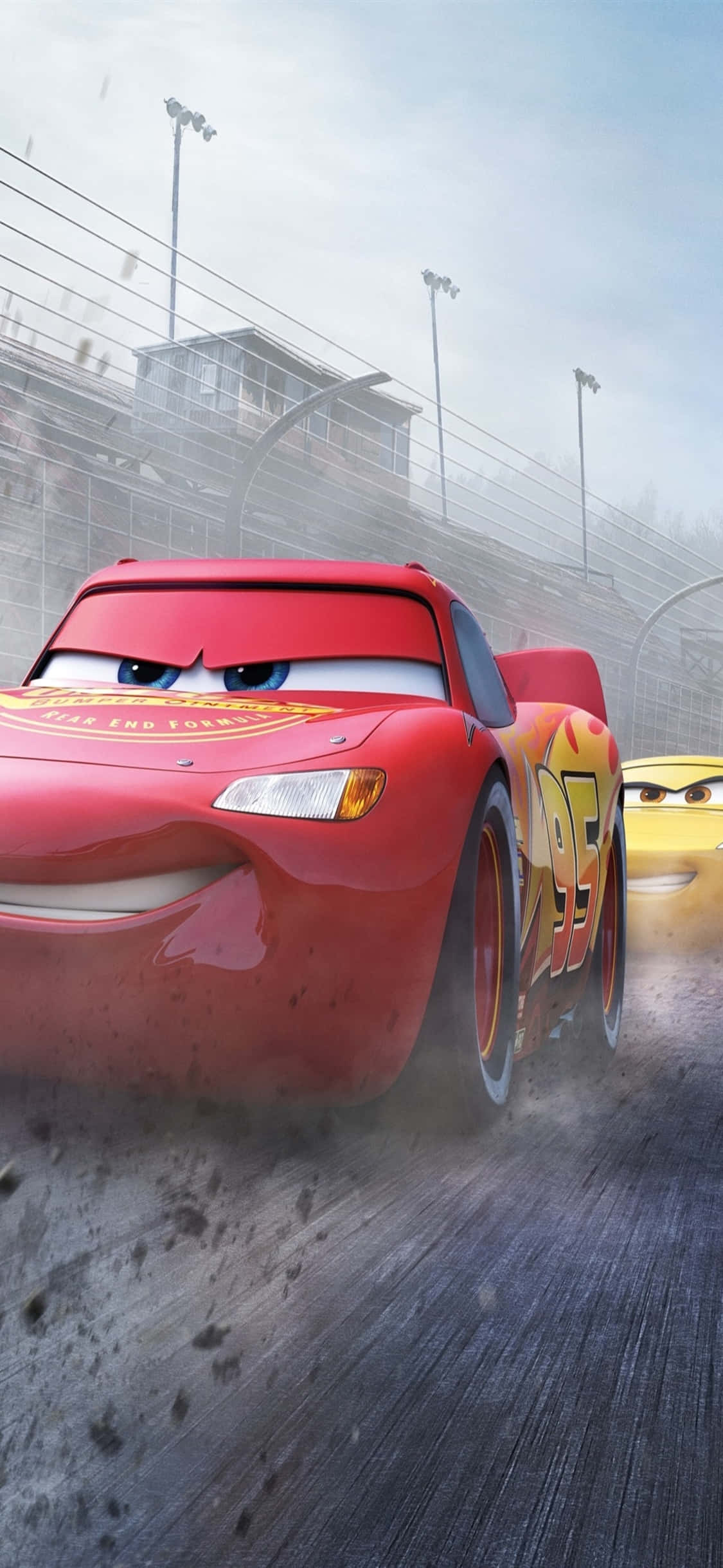 Happy Racing McQueen iPhone X Cars Agtergrond Muurpapier