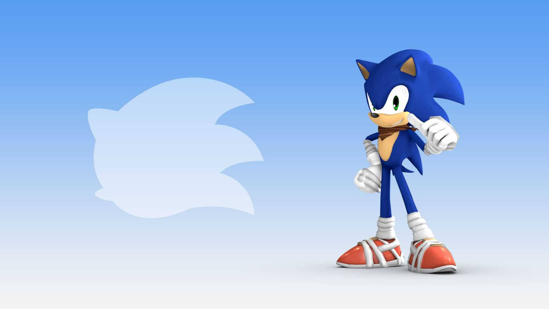 Hardloop vorentoe met Cool Sonic Muurpapier