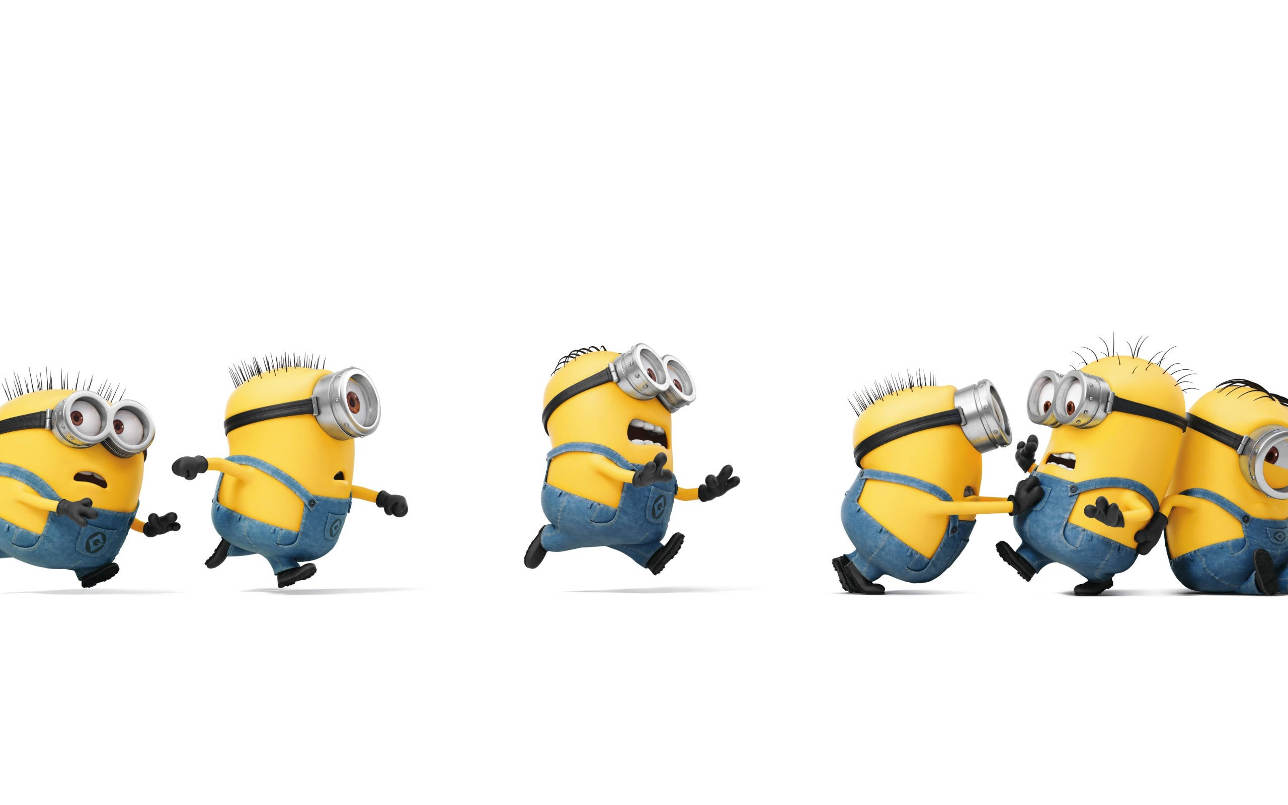 Hardlopende Minion-rekenaarskerm Muurpapier