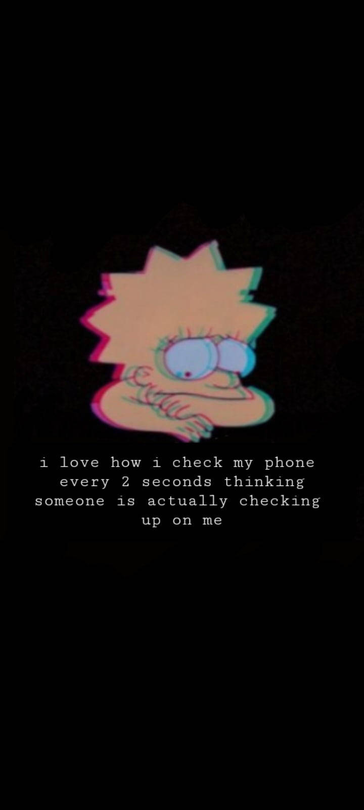 Hartseer Aanhaling Lisa Simpson Muurpapier