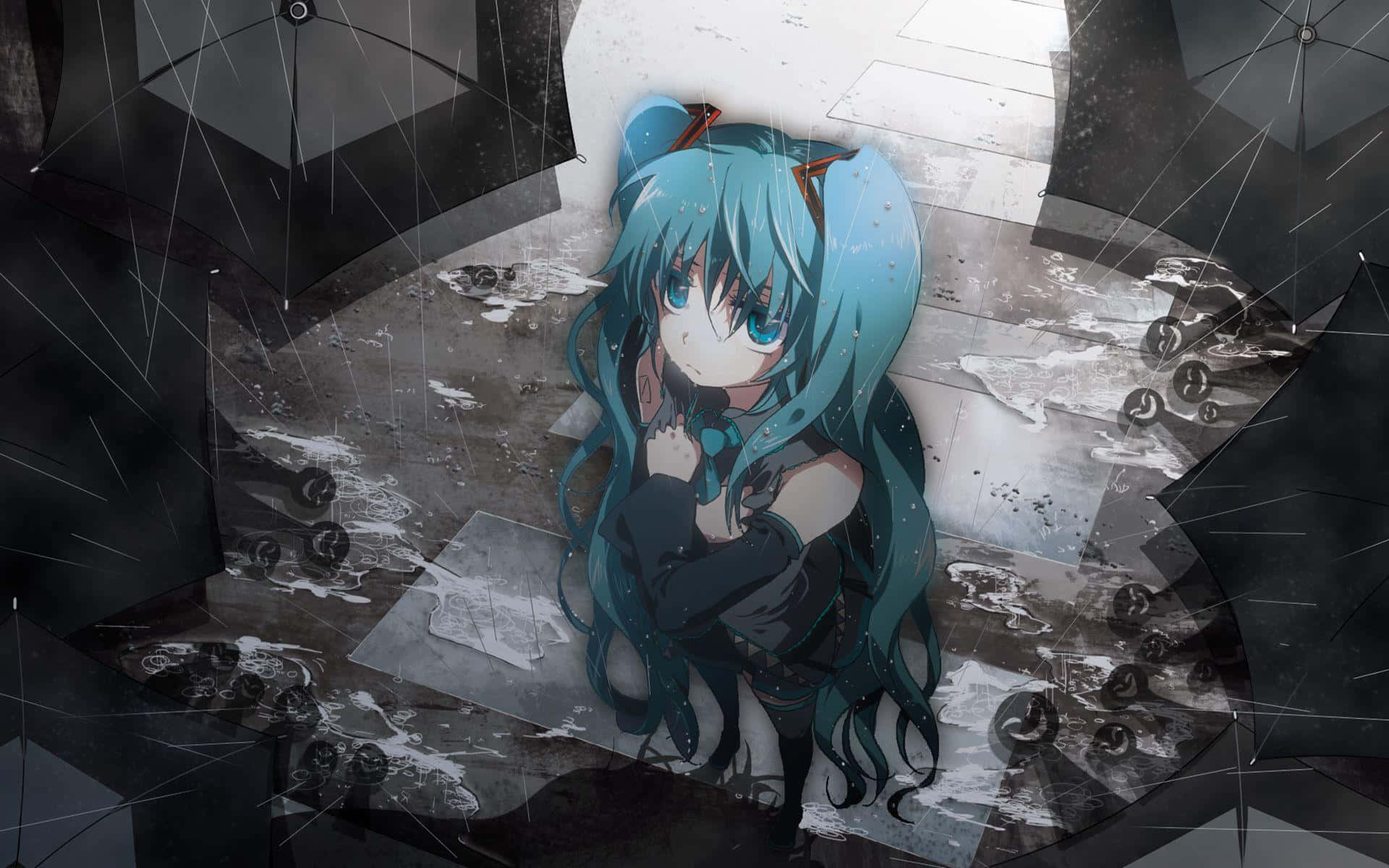 Hartseer Anime Agtergrond Muurpapier