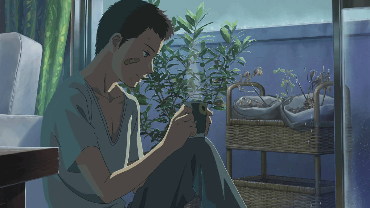 Hartseer Anime Seun in die Hoek Estetika Muurpapier