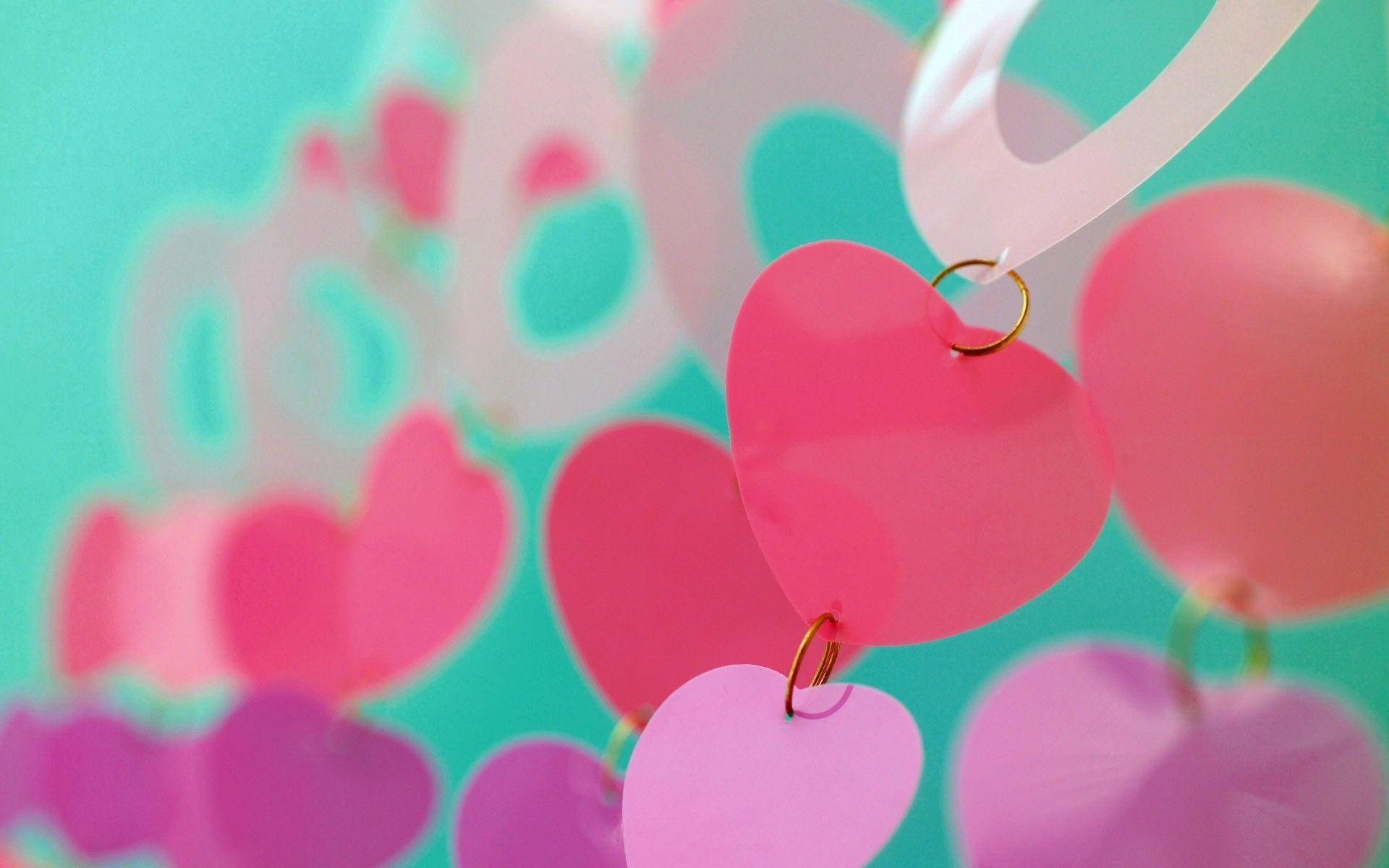 Hartstring Lieflike Werkskerm Muurpapier
