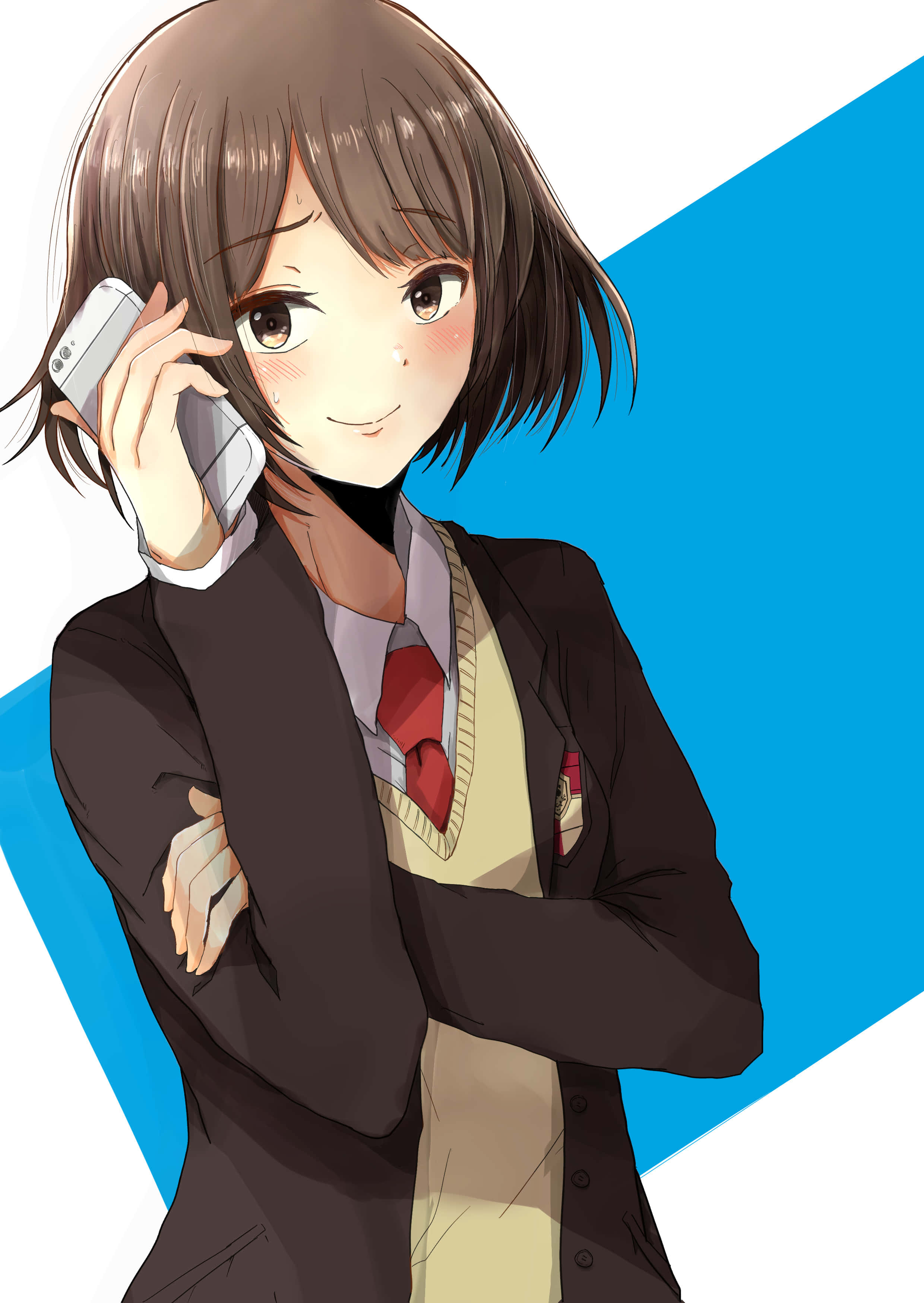 Haruhi Sasaki wat 'n pose slaan in 'n pragtige uitrusting Muurpapier