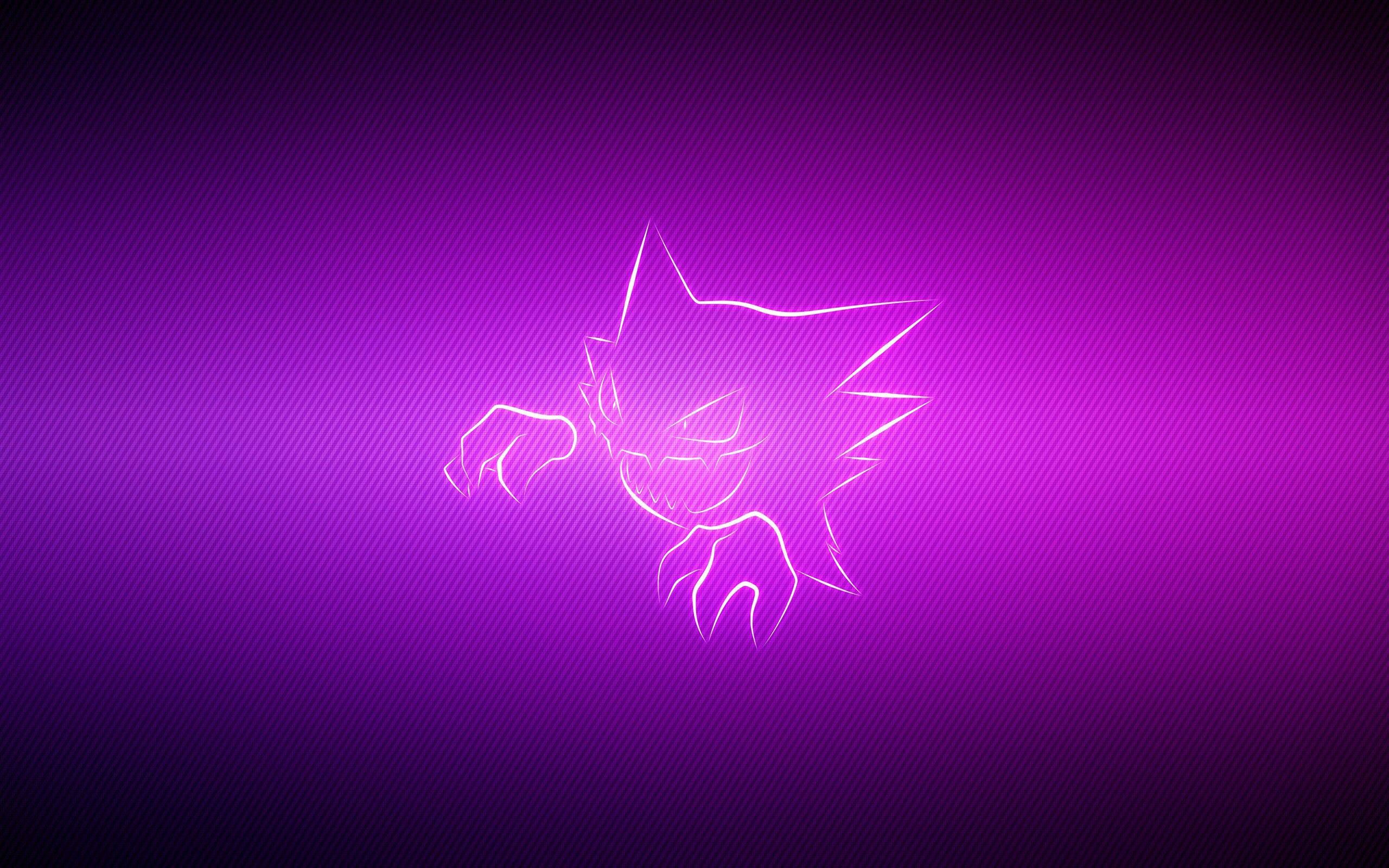 Haunter Pokémon in 'n Misterieuse, Pers Wasigheid Muurpapier