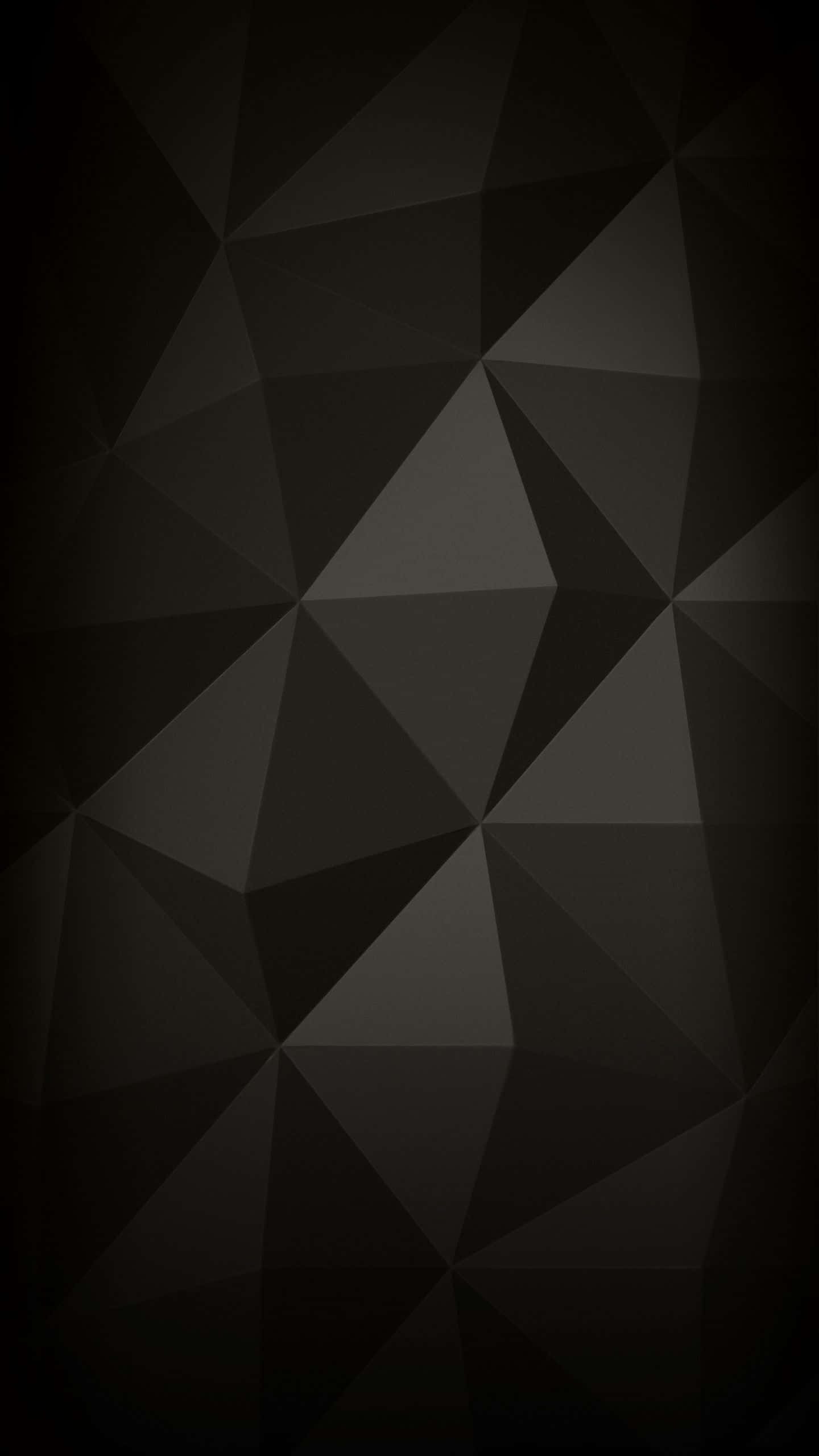 HD Abstrak Meetkundig Swart Foon Muurpapier