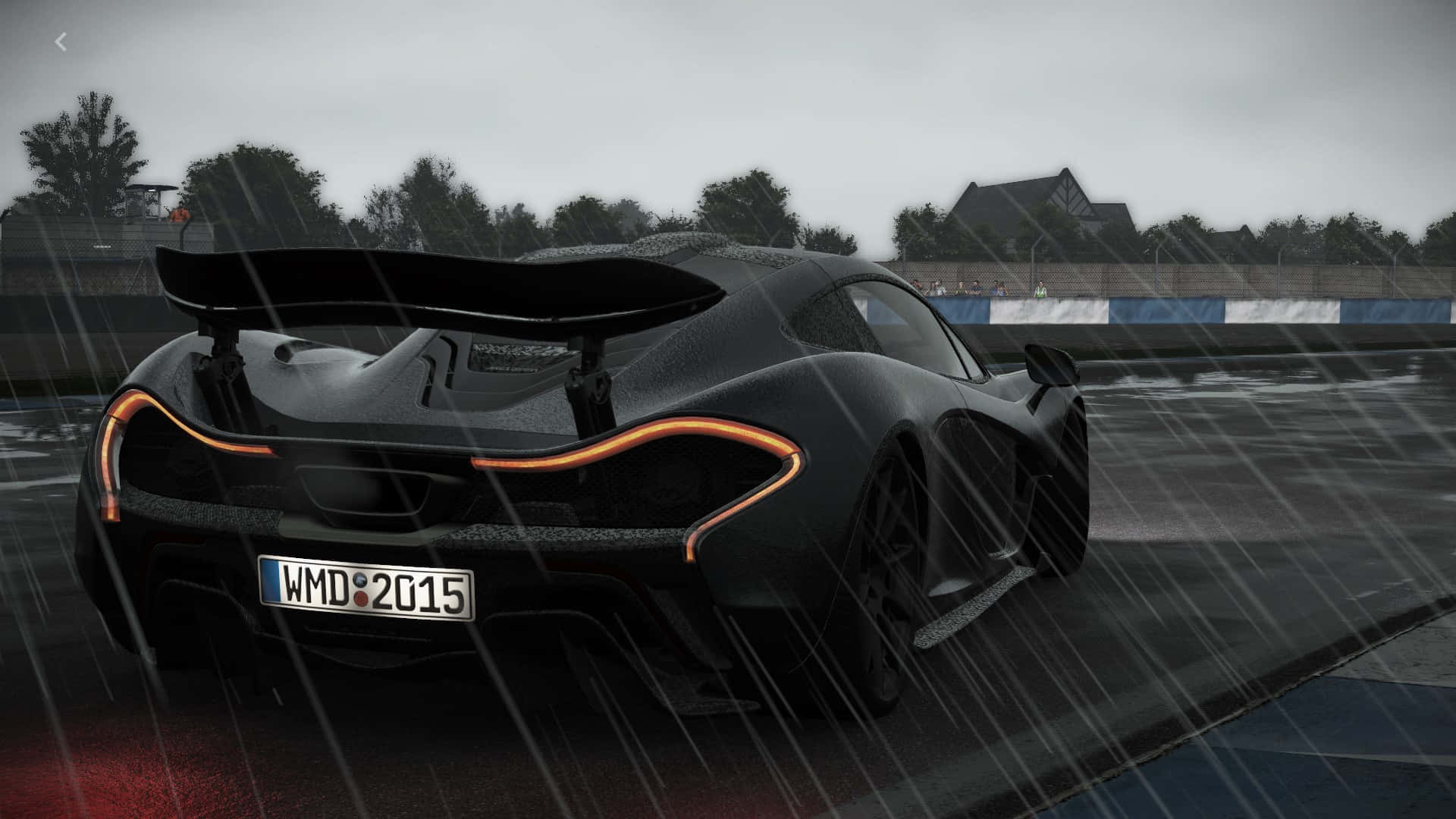 HD Project Cars Reën McLaren P1 Agtergrond Muurpapier