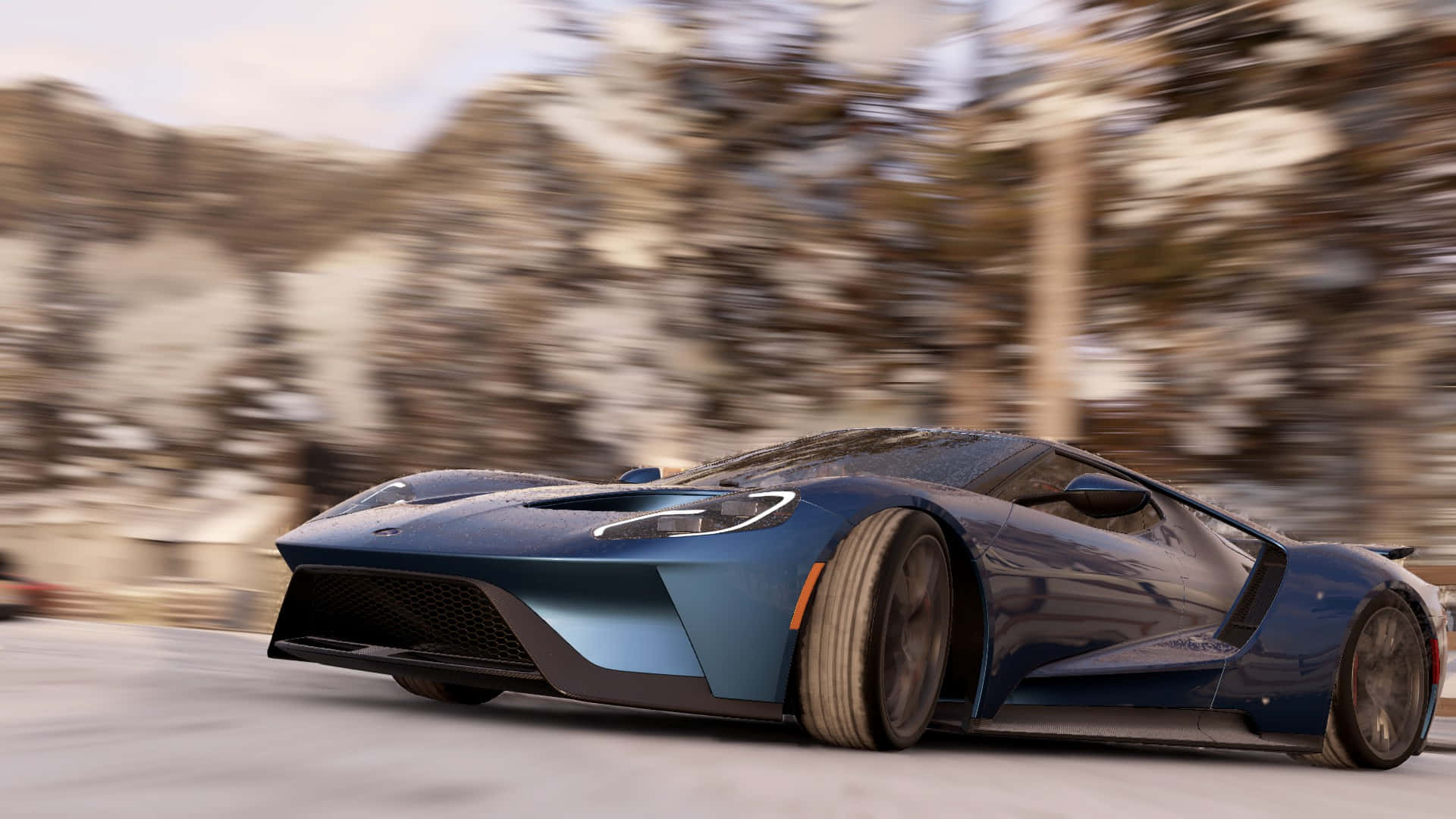 HD Project Cars Blou Ford GT Agtergrond Muurpapier