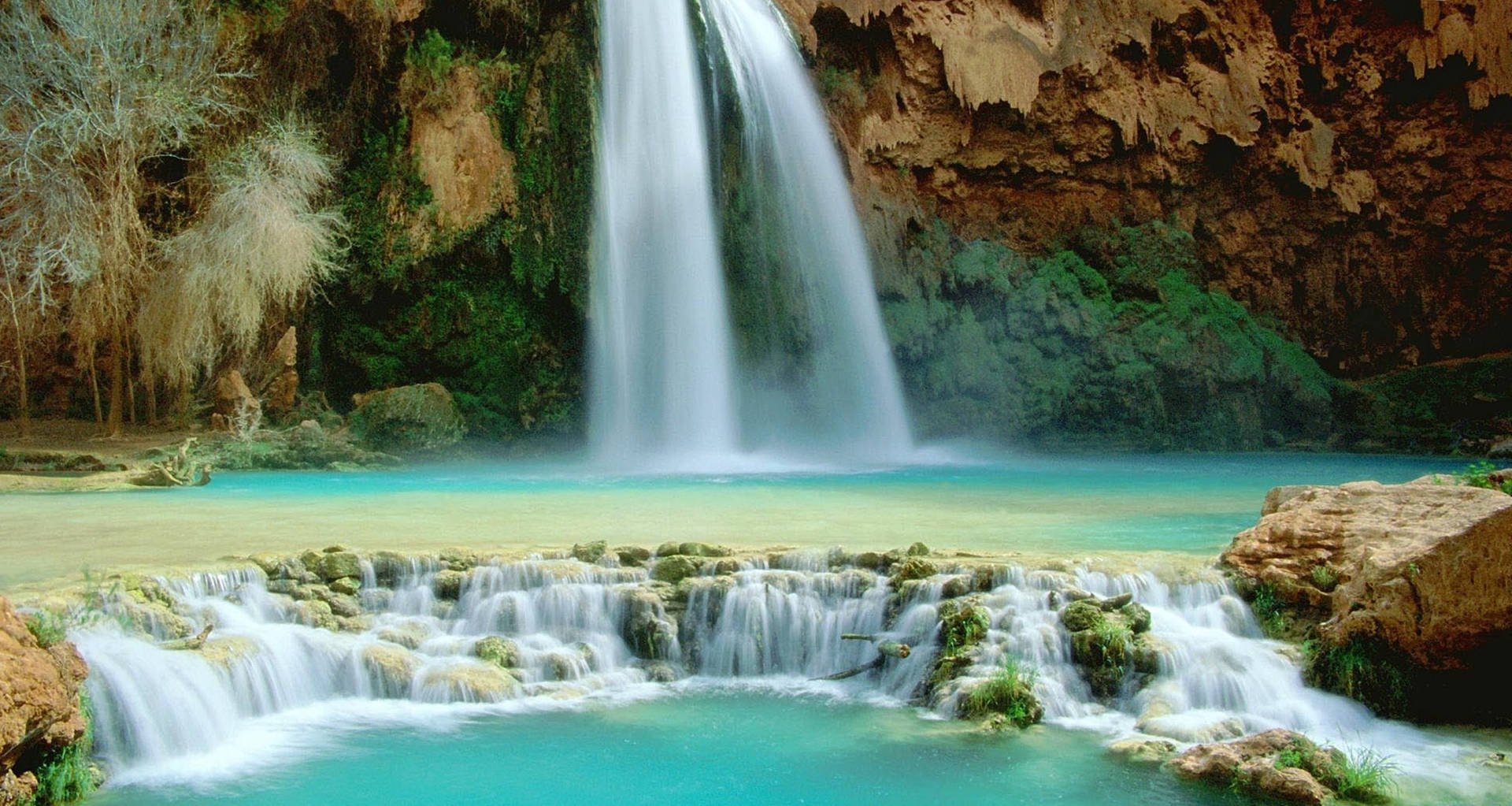 HD Waterval van Havasu-waterval Arizona VSA Muurpapier