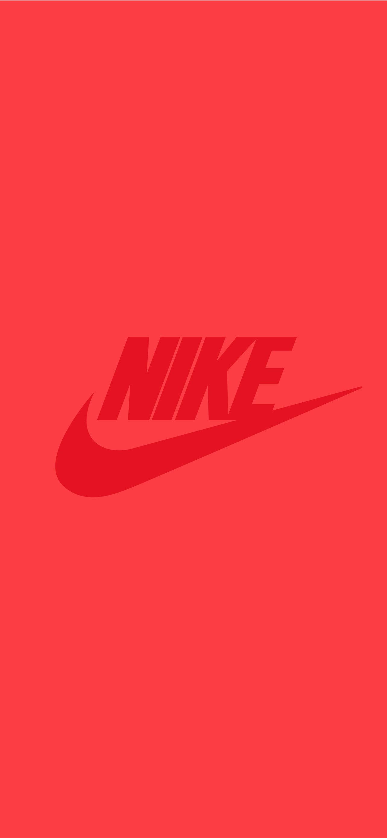 Heeltemal Rooi Nike iPhone Muurpapier