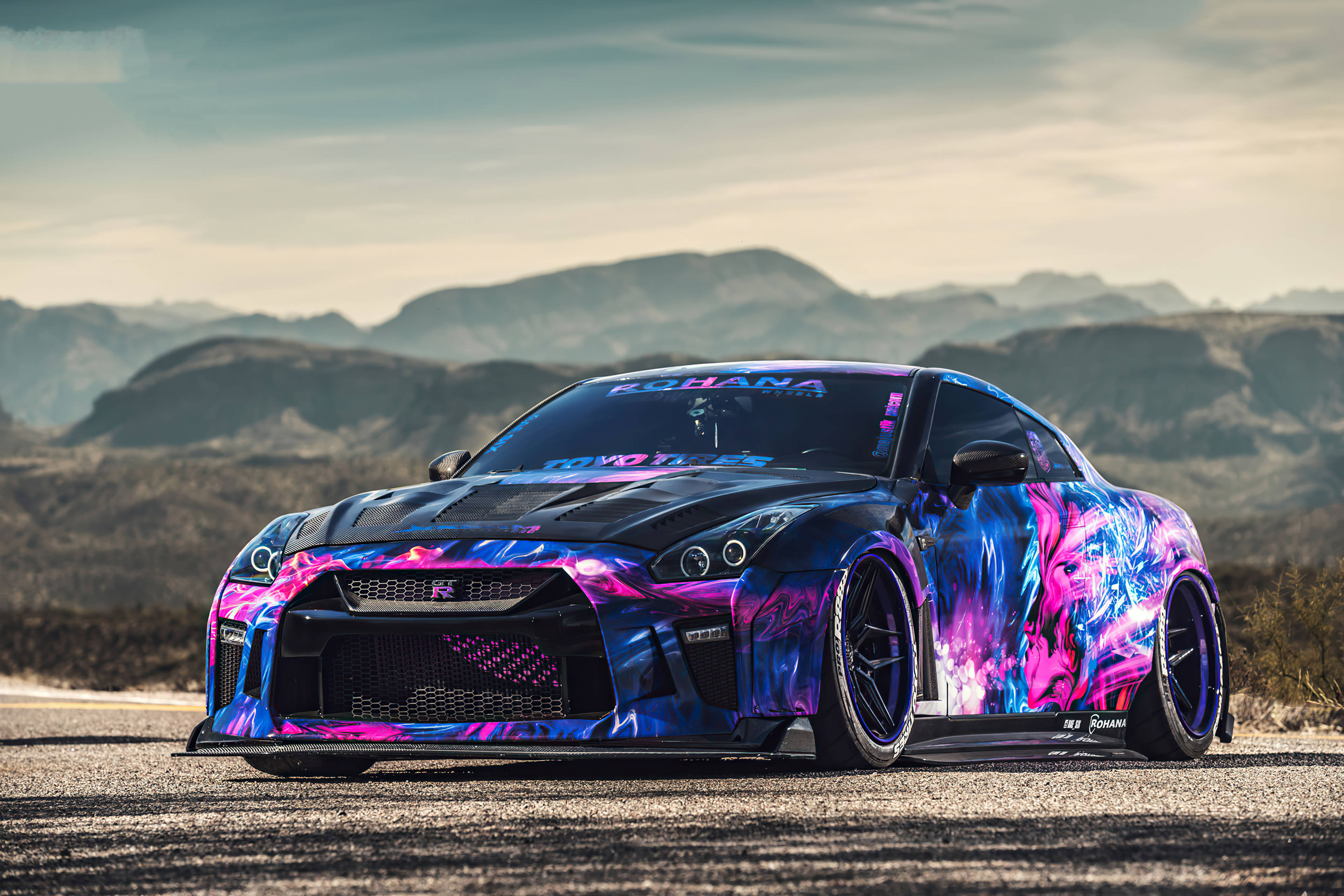 Heerlik Gedetailleerde Nissan GT R 4K Muurpapier