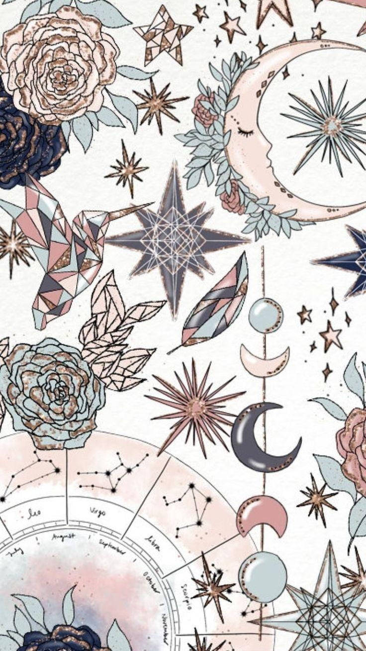 Hekserige Elemente Vir iPhone-skerms Muurpapier